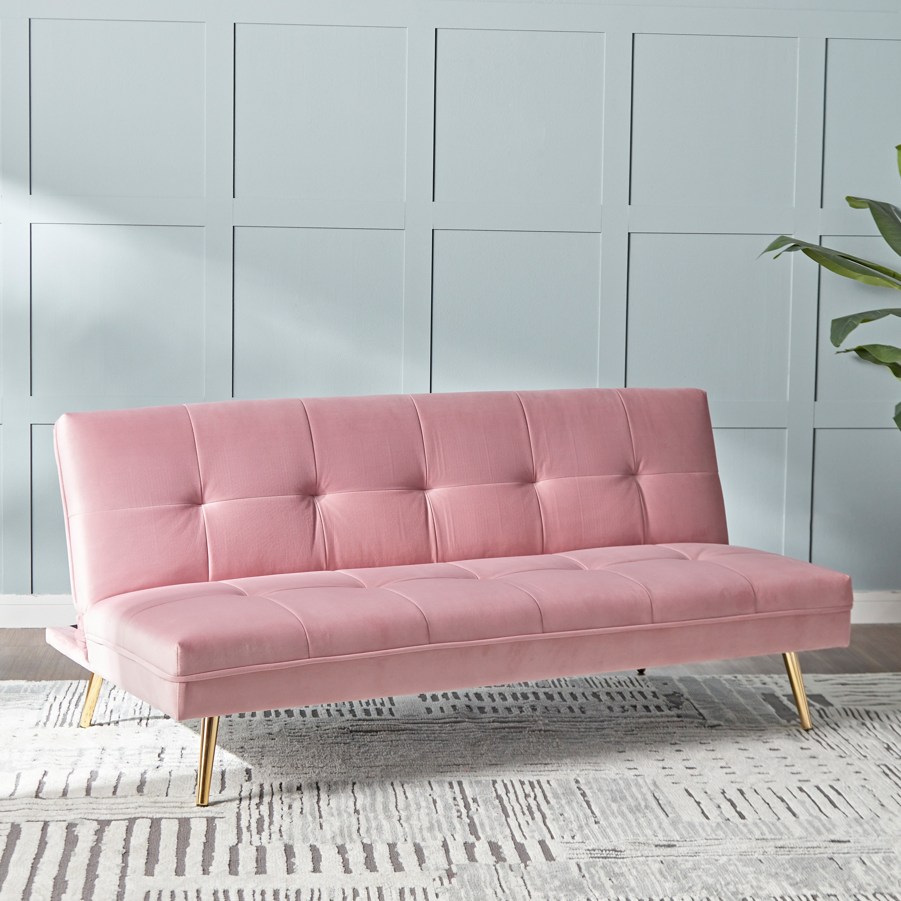 Pink sofa deals bed