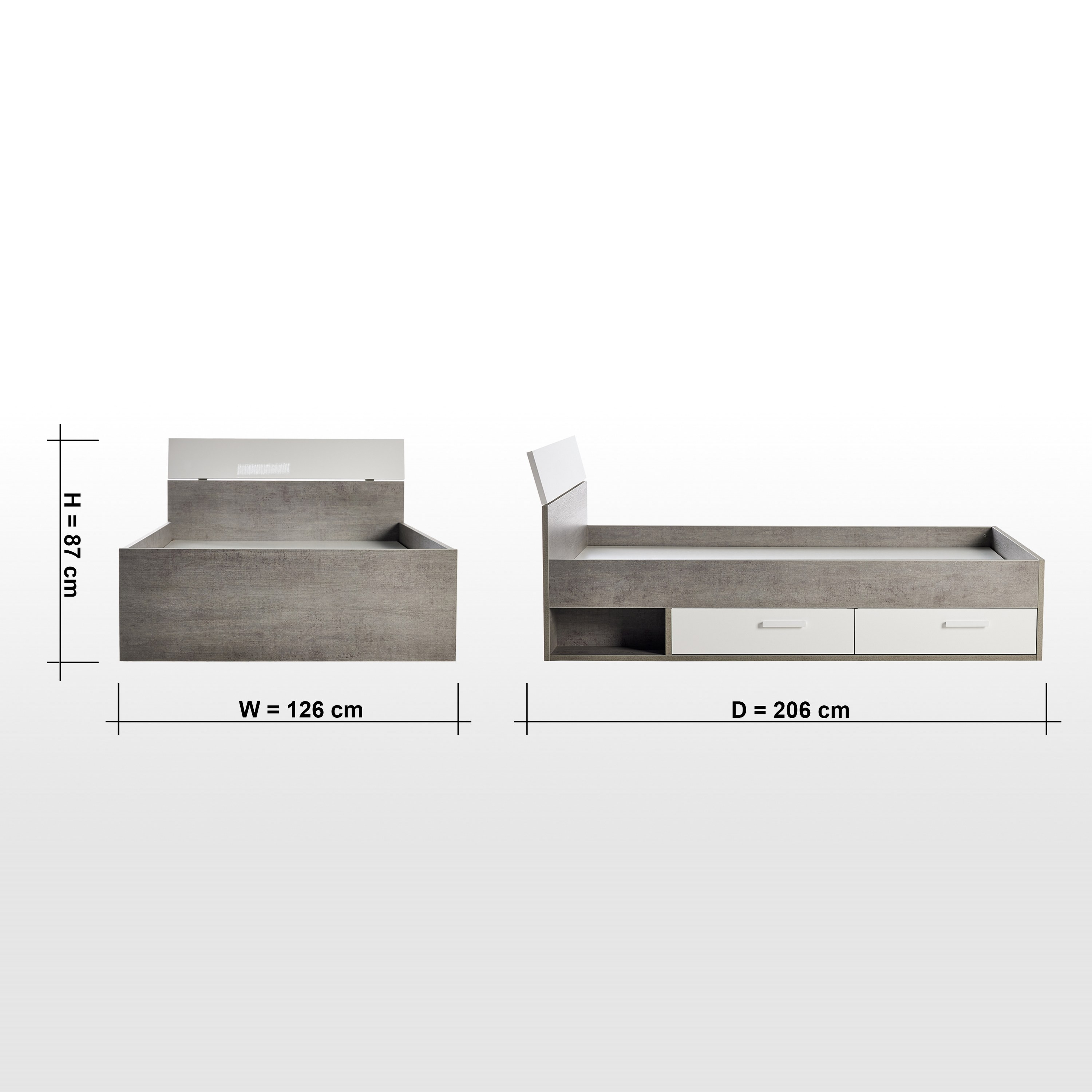 Meredith Full Bed with Drawers - 120x200 cm-babyandkids-kidsbeds-singlebeds-image-7