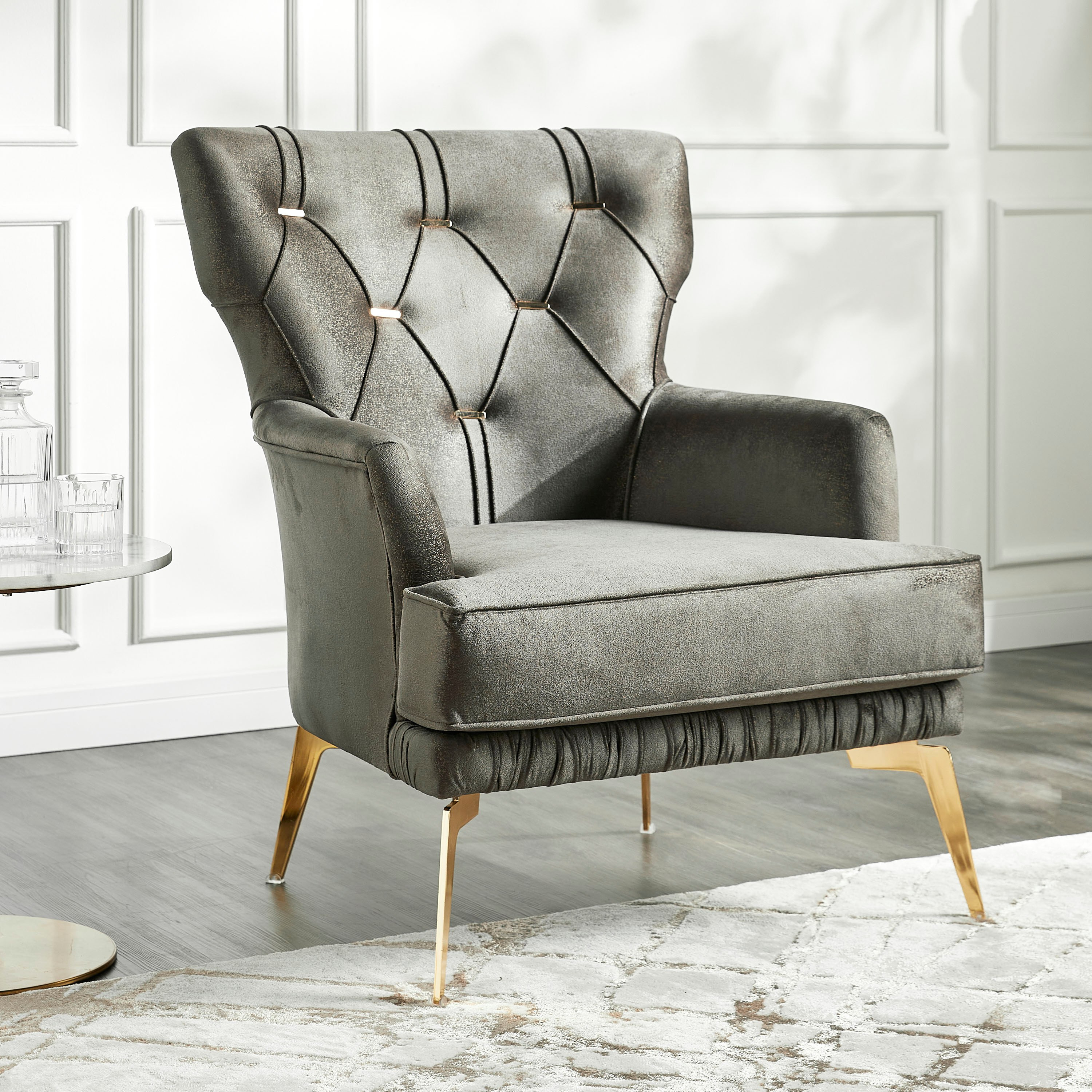 Shop Ophelia Velvet Armchair Online Home Centre UAE