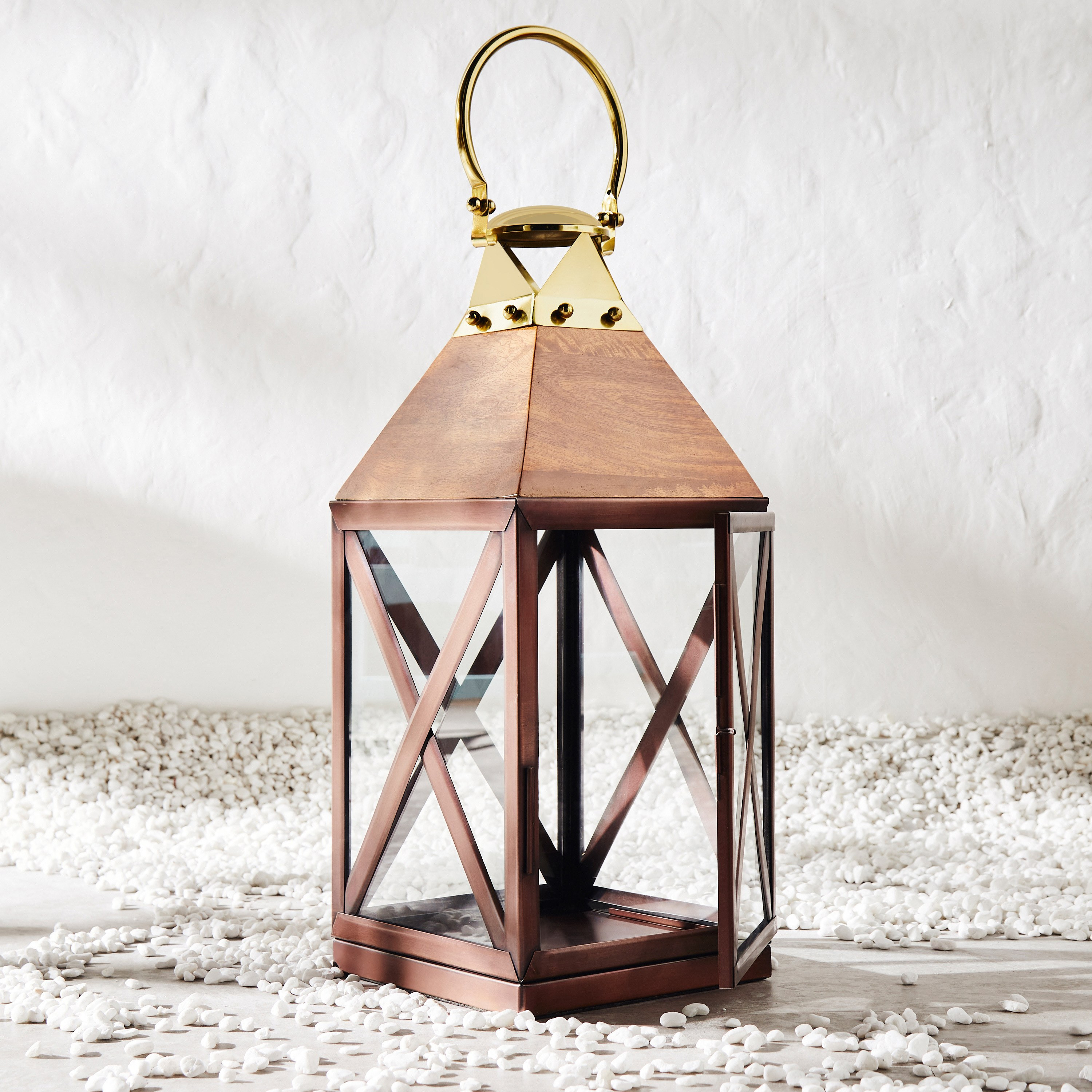 Sherwood Metal and Wooden Lantern - 64 cm-household-decor-candleholdersandlanterns-image-2