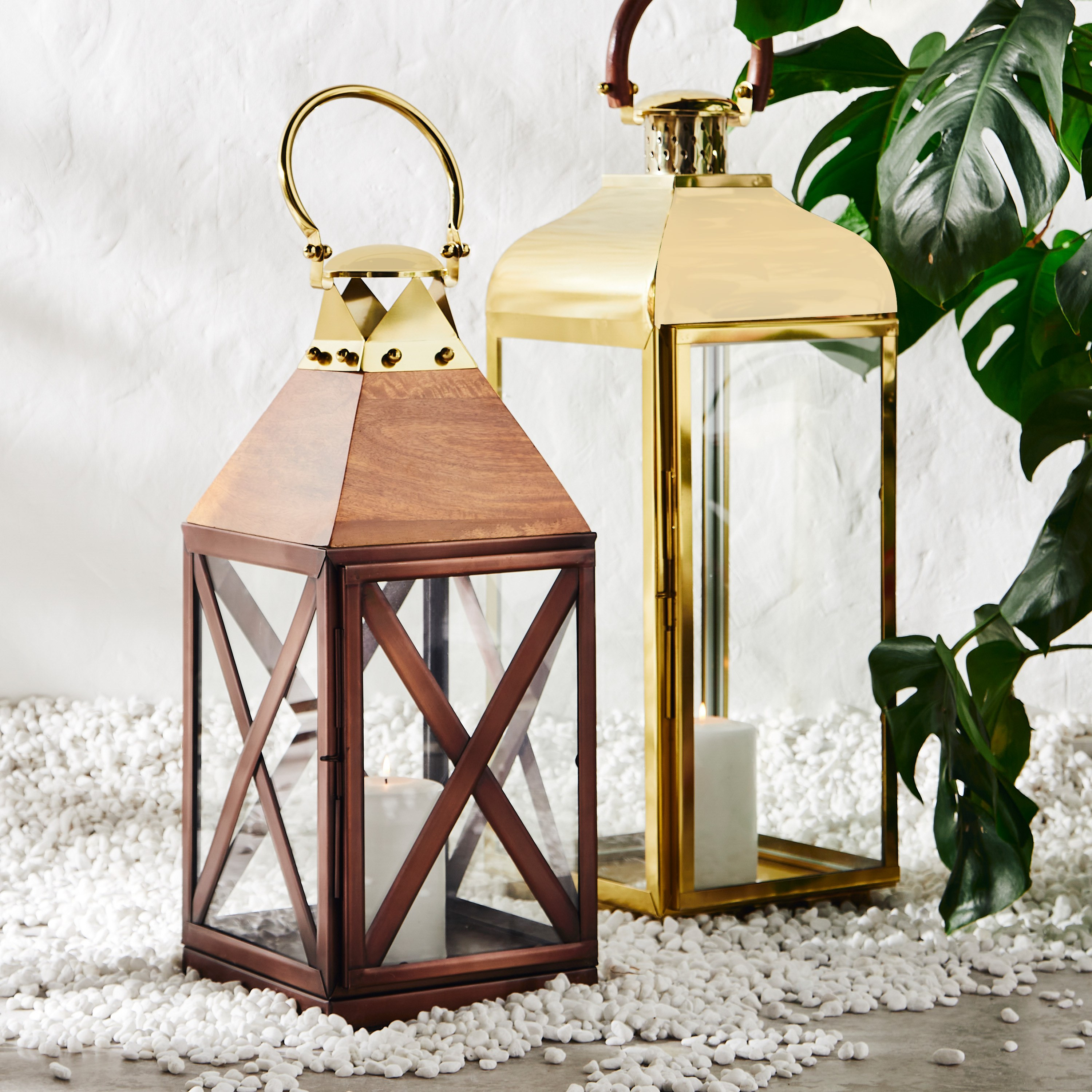 Sherwood Metal and Wooden Lantern - 64 cm-household-decor-candleholdersandlanterns-image-4