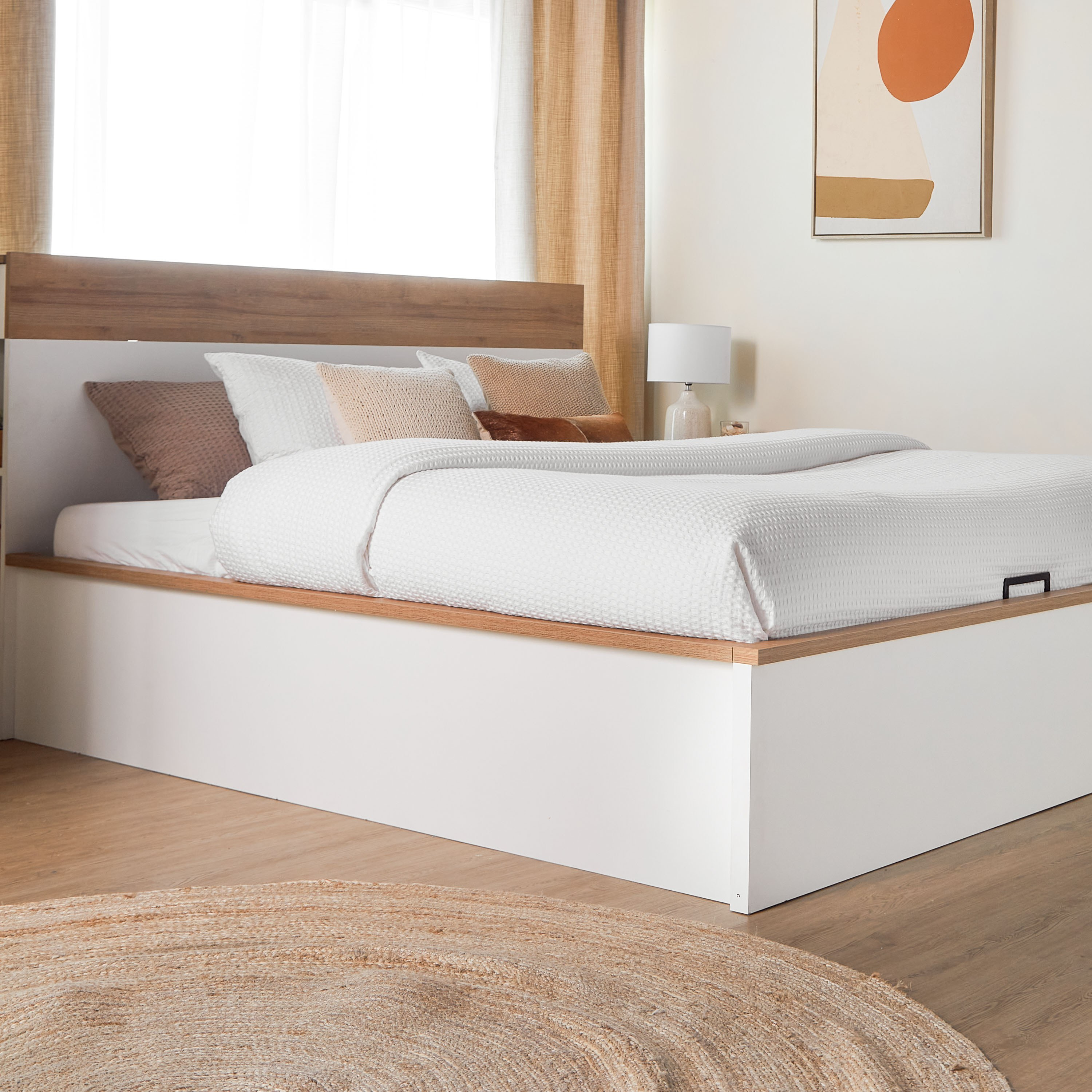 Octon King Bed Base with Hydraulic Storage - 180x200 cm-furniture-modular-modularbeds-octon-image-1