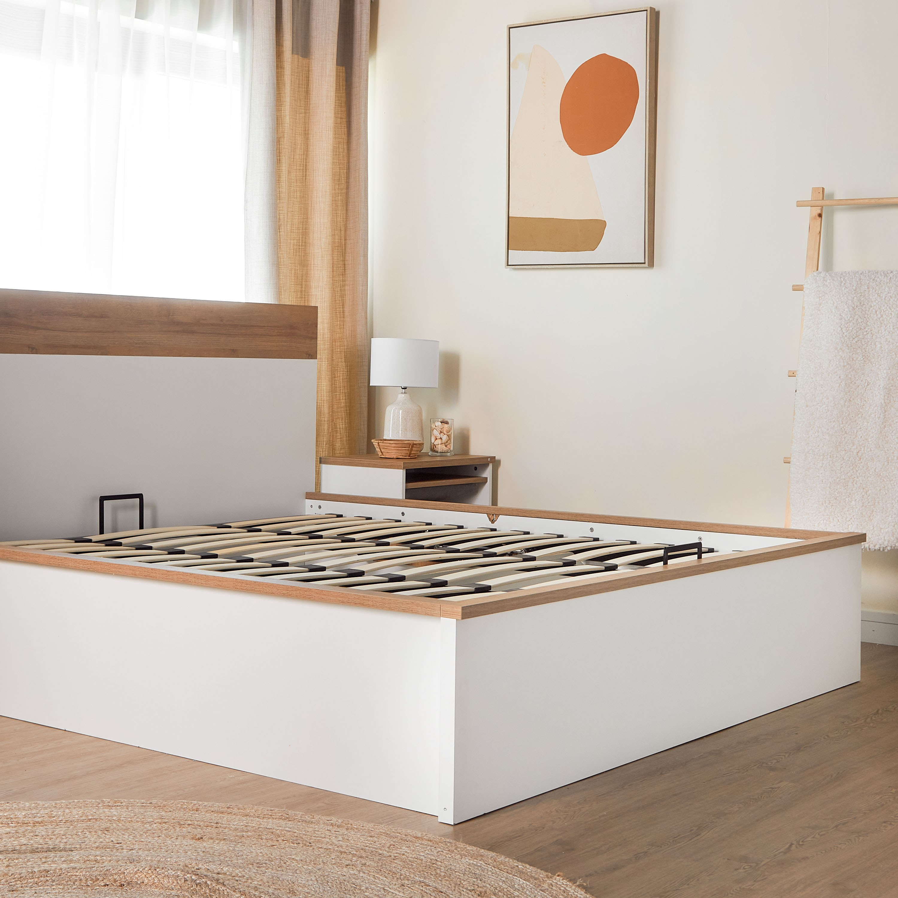 وحدة قاعدة سرير كينج بوحدة تخزين هيدروليك - أوكتون - 180x200 سم-furniture-modular-modularbeds-octon-image-2