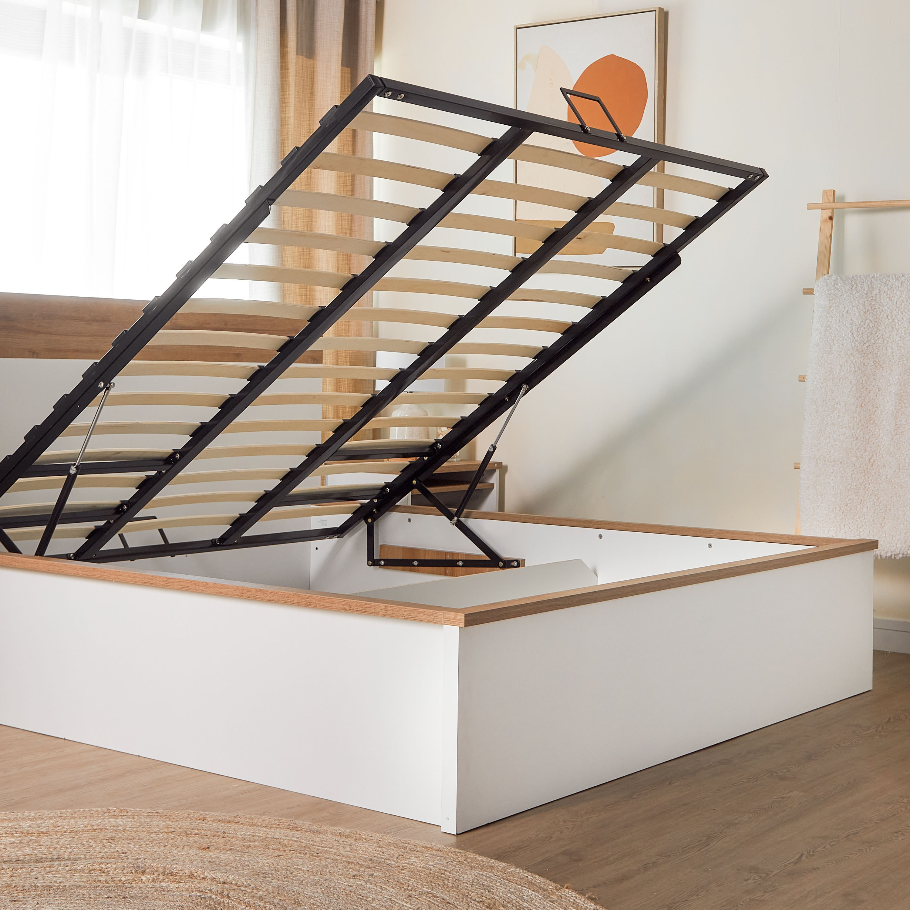 Octon King Bed Base with Hydraulic Storage - 180x200 cm-furniture-modular-modularbeds-octon-image-3