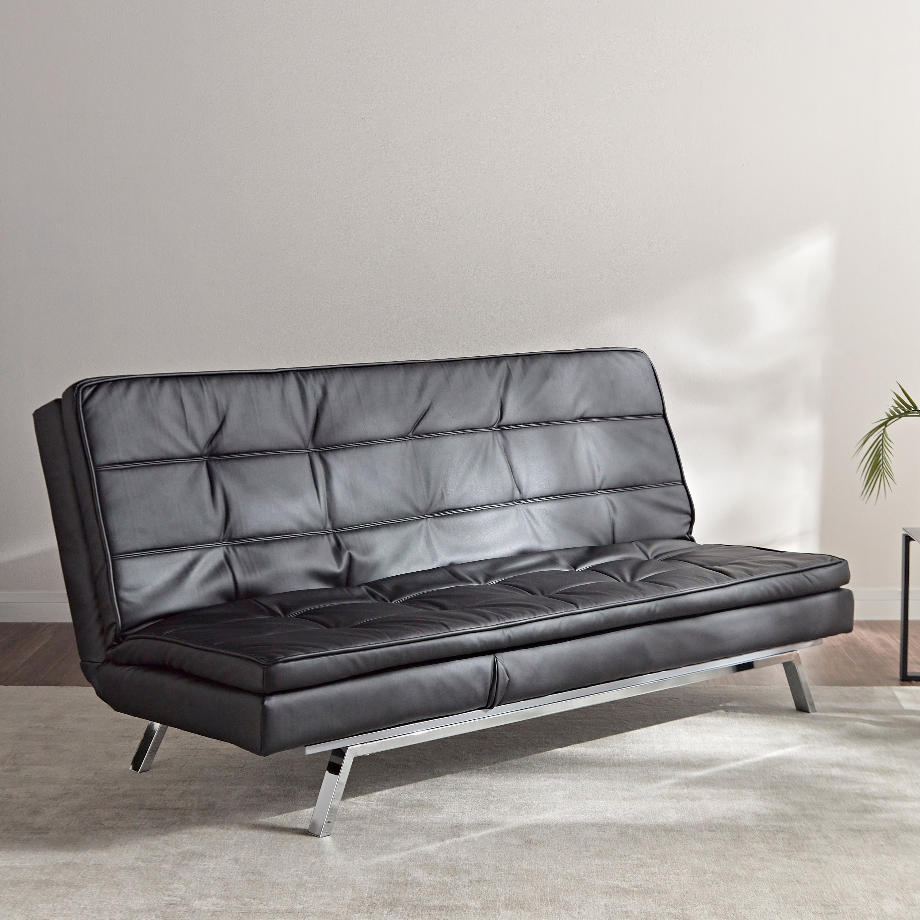 Leather twin online sleeper sofa