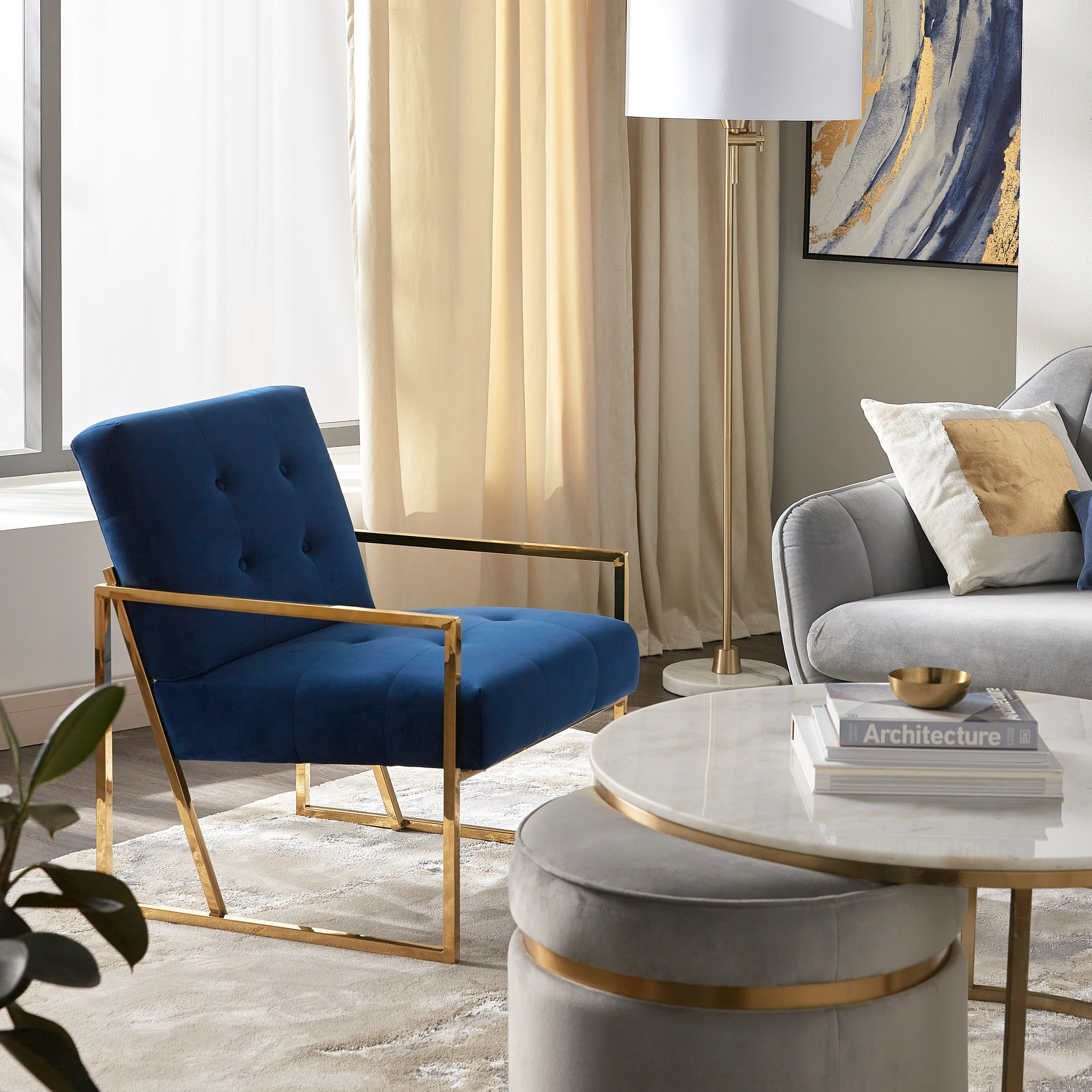 كرسي مخمل بمساند ذراعين - بلاو-furniture-sofaandseating-armchairs-image-5