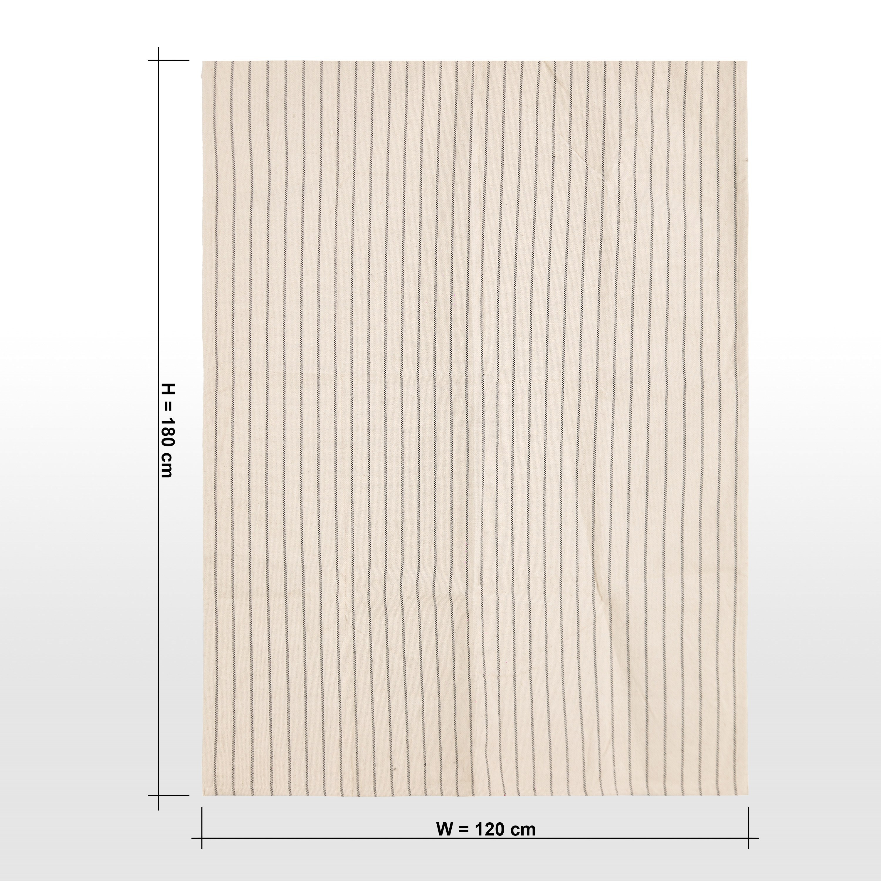 Striped Cotton Woven Dhurrie - 120x180 cm-household-rugsandcarpets-rugs-image-6