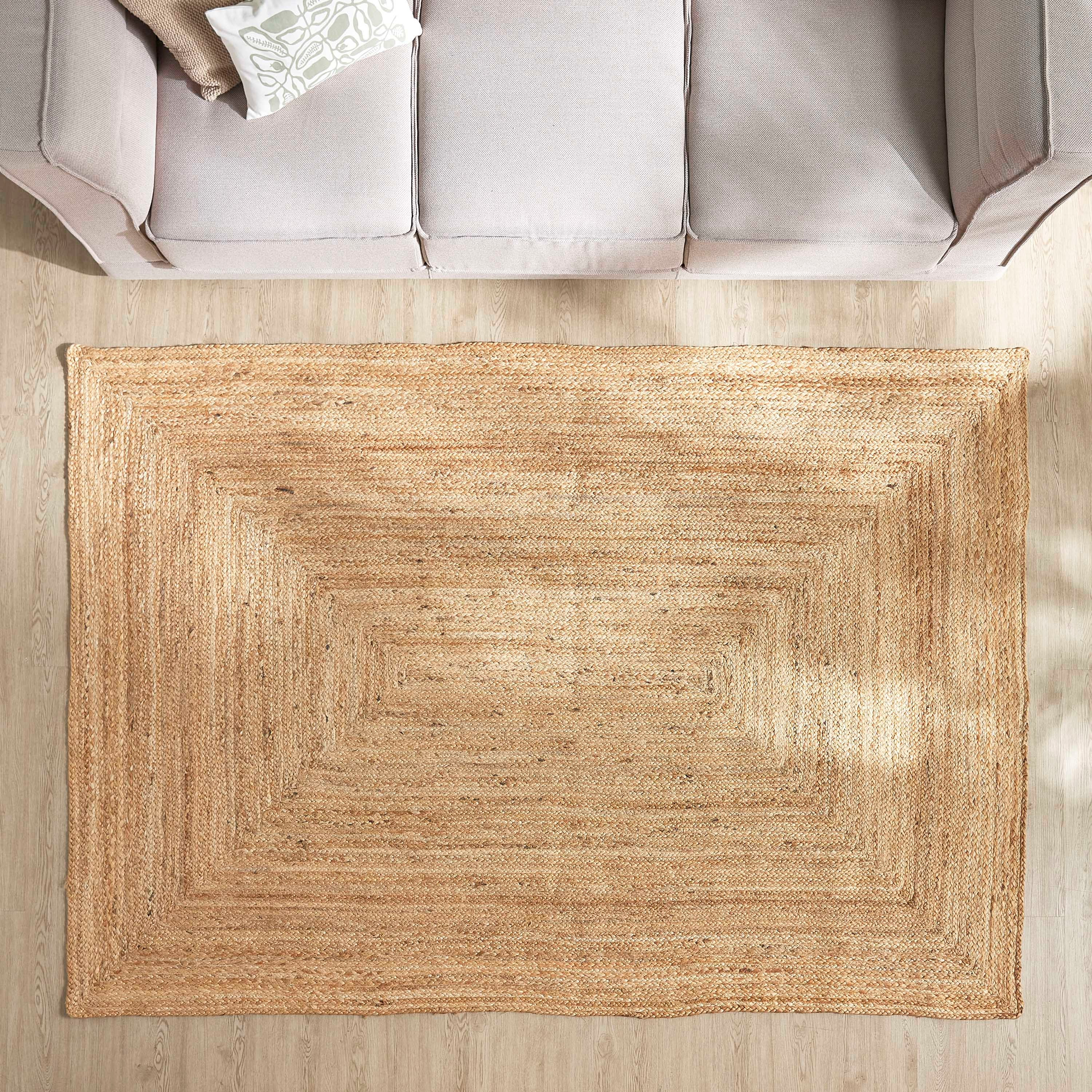 Nature Swirl Jute Dhurrie - 160x230 cm-household-rugsandcarpets-rugs-image-2