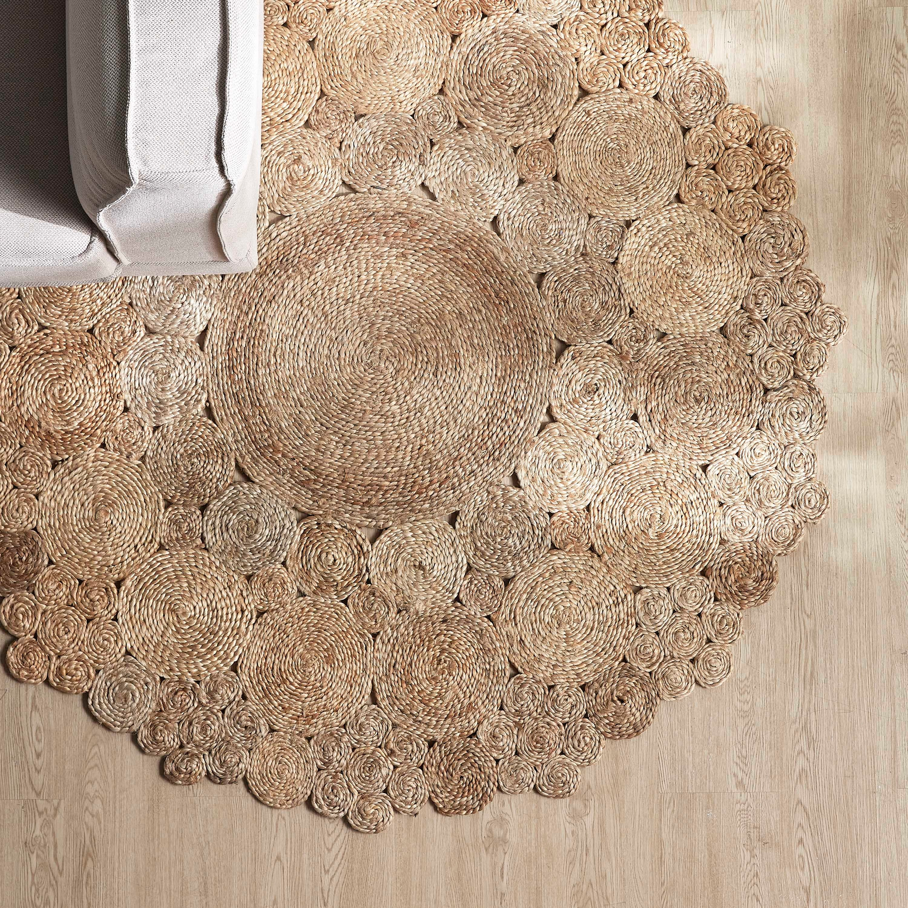 سجادة دوري مصنوعة يدويا من الجوت - فيفيان - 150 سم-household-rugsandcarpets-rugs-image-1
