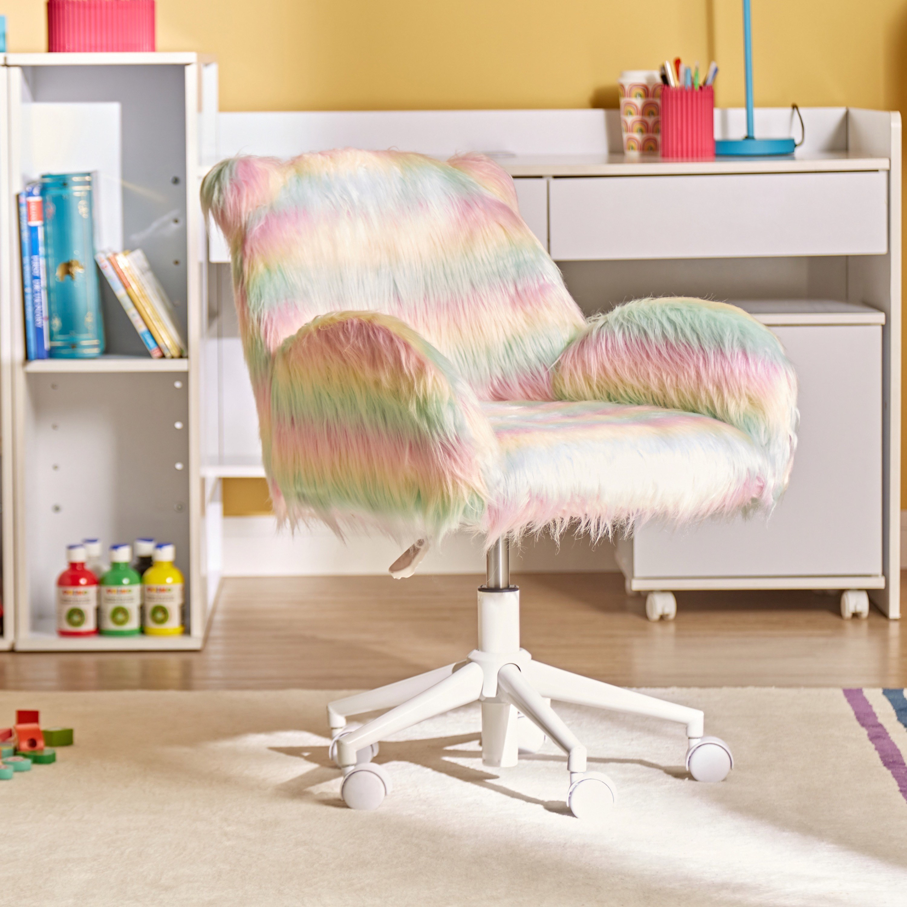 Shop Josh Unicorn Fur Chair Online Home Centre UAE