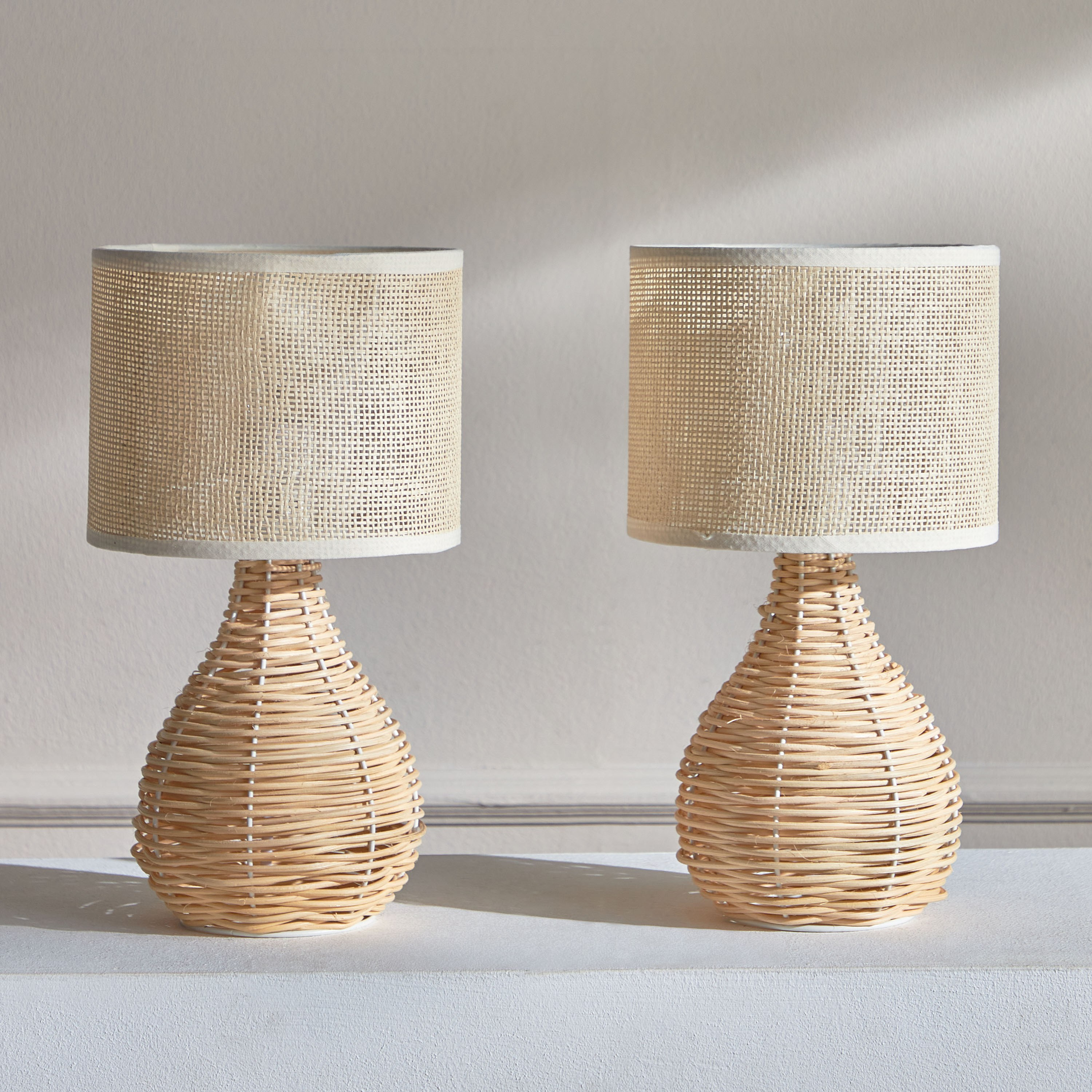 Rattan on sale table lamps