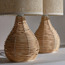 طقم مصابيح طاولة روطان قطعتين - جورد - 32 سم-household-lighting-tableanddesklamps-image-2