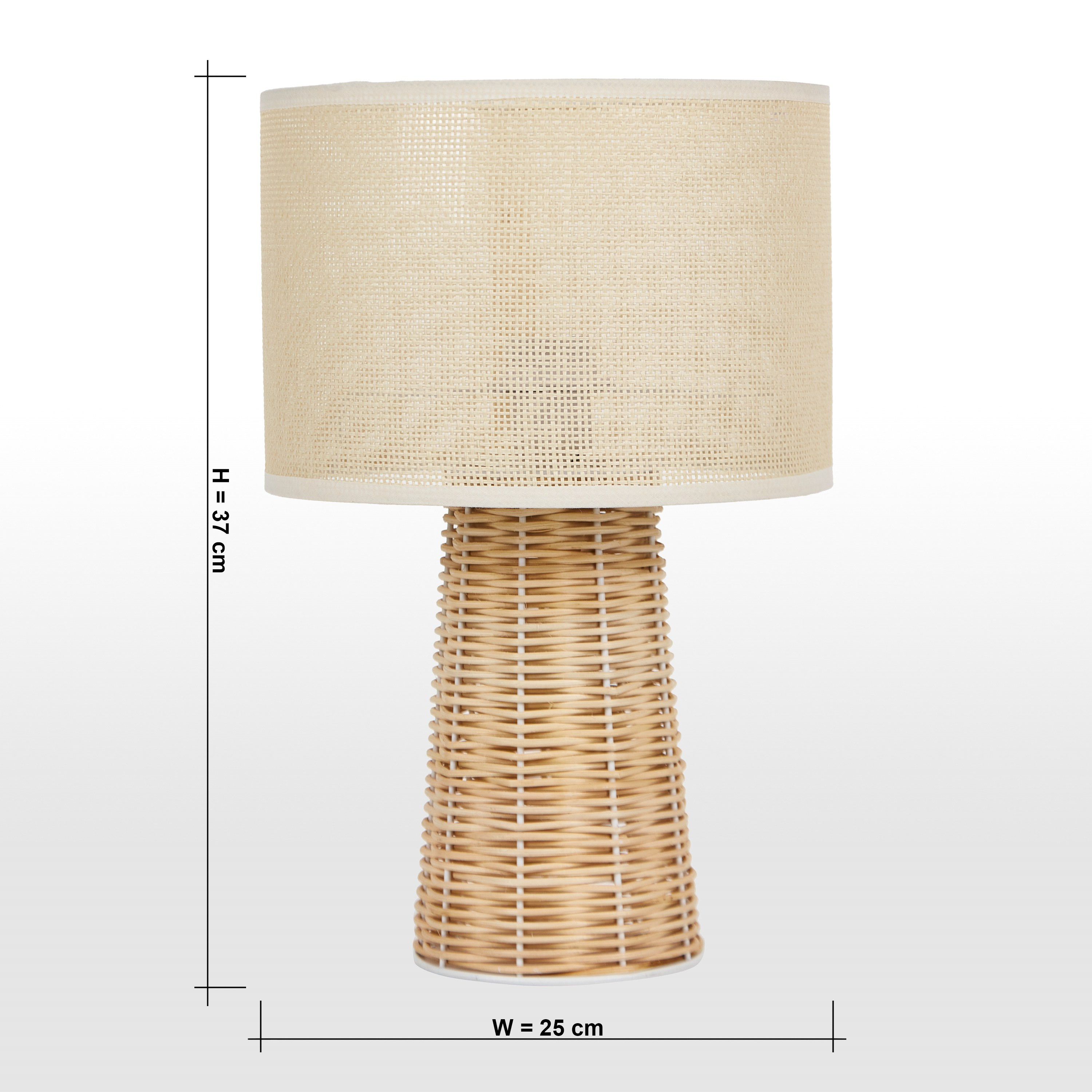 Small rattan table deals lamp