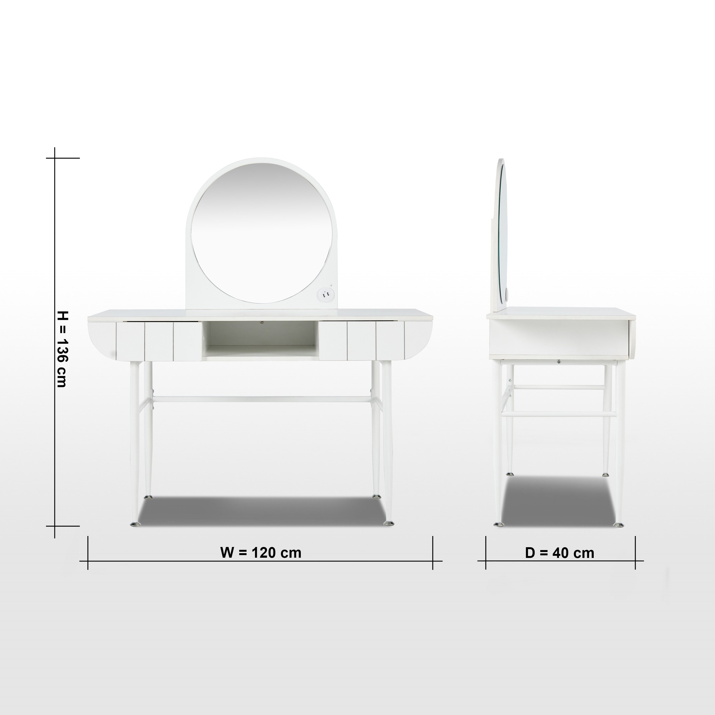 مكتب وطاولة تزيين بمرآة - مون-babyandkids-roomfurniture-dressersandmirrors-image-8