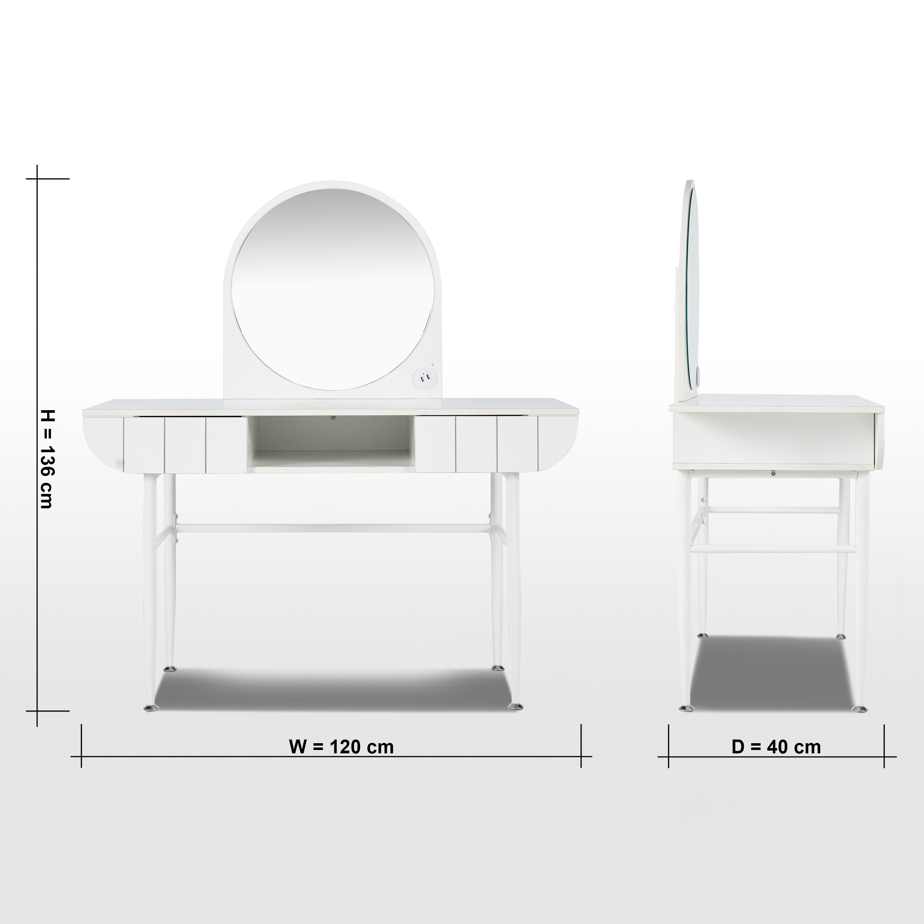 مكتب وطاولة تزيين بمرآة - مون-babyandkids-roomfurniture-dressersandmirrors-image-9