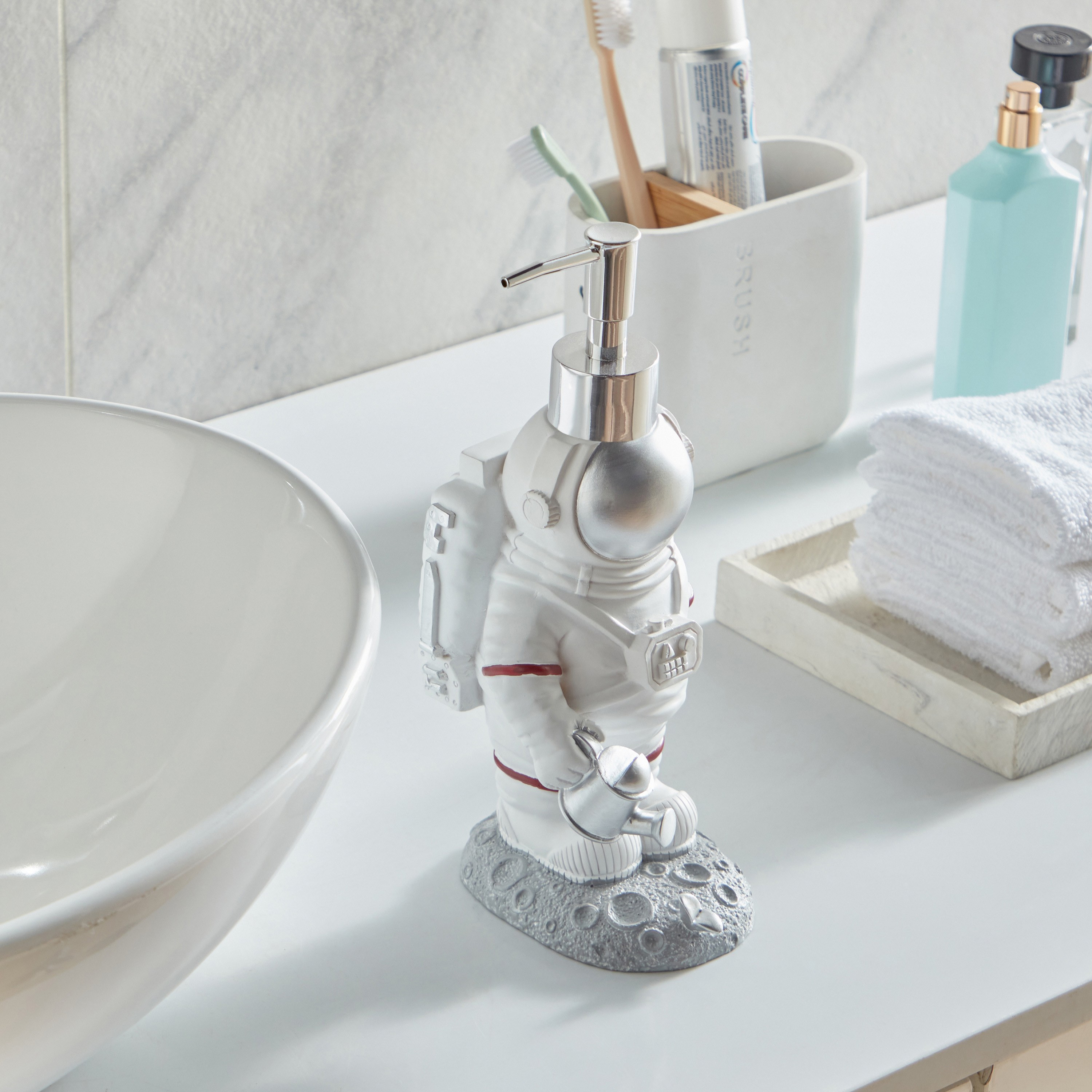 Space Soap Dispenser - 10.2x10.2x22 cm-babyandkids-bathandstorage-bath-bathroomaccessories-image-3