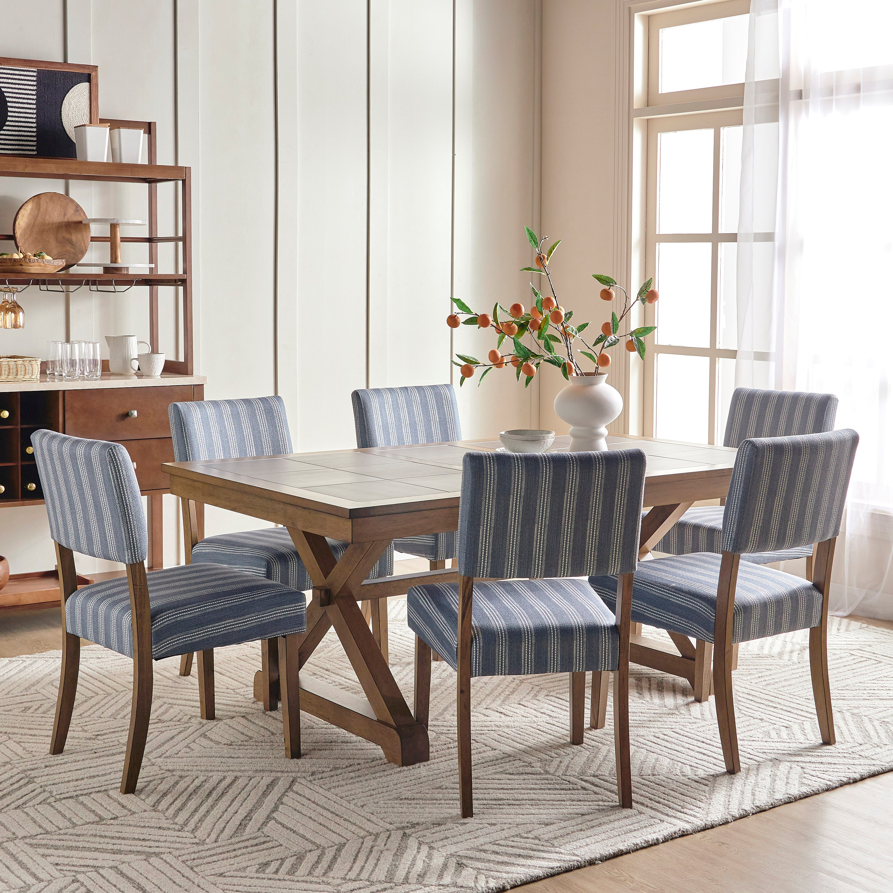 Farmhouse dining chairs set deals of 6