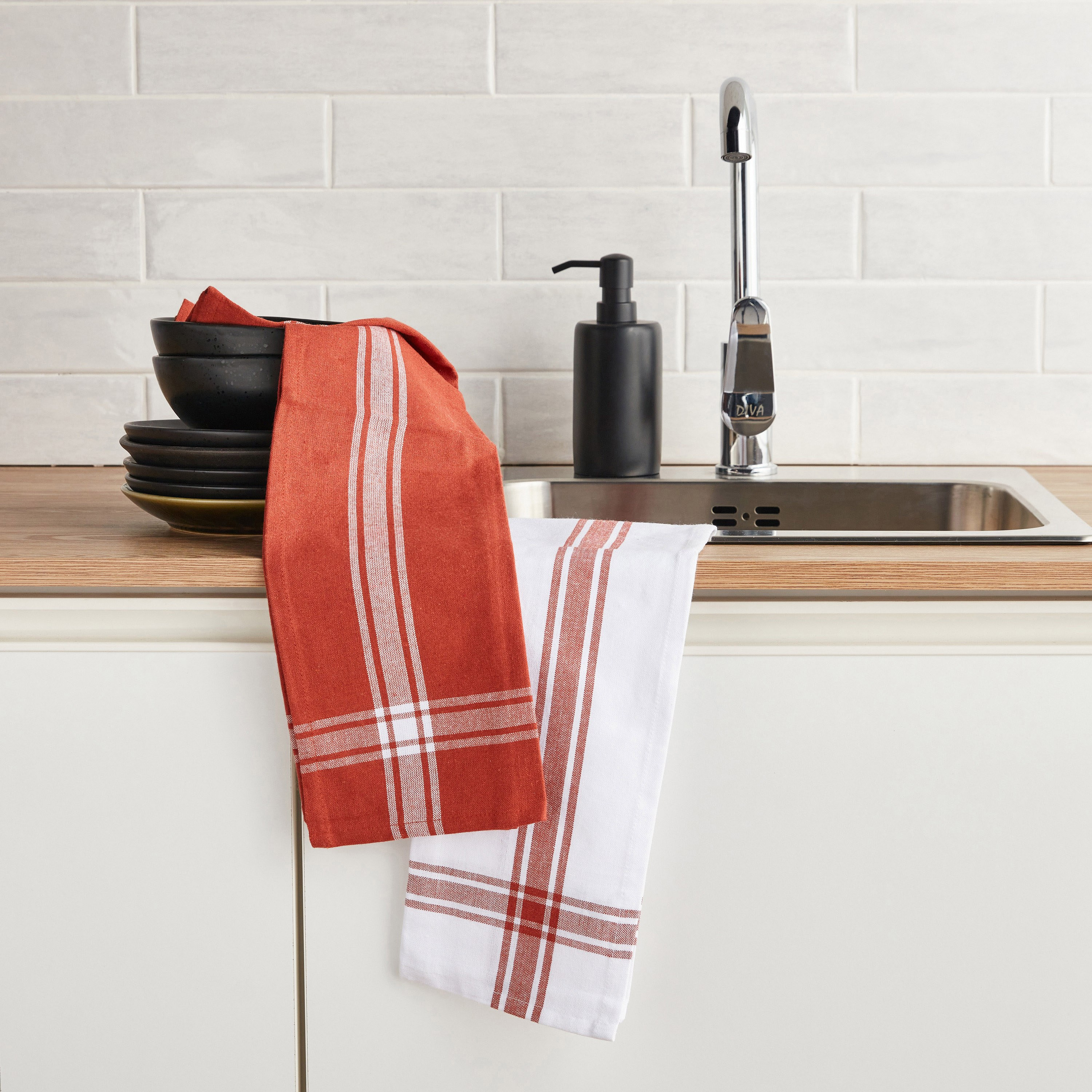 Leenah 2-Piece Kitchen Towel Set - 45x60 cm-household-kitchen-kitchenlinen-kitchentowelsandlinen-image-1