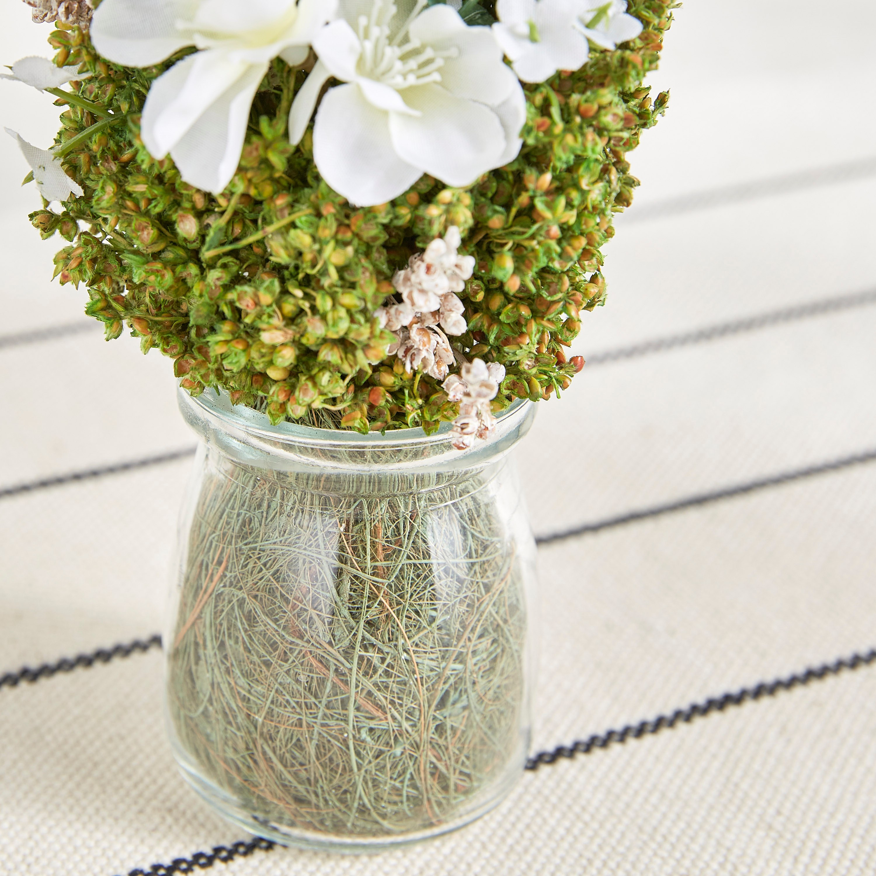 Lille Mixed Flowers in Glass Pot - 16 cm-household-gardenandoutdoor-artificialflowersandplants-flowers-image-2