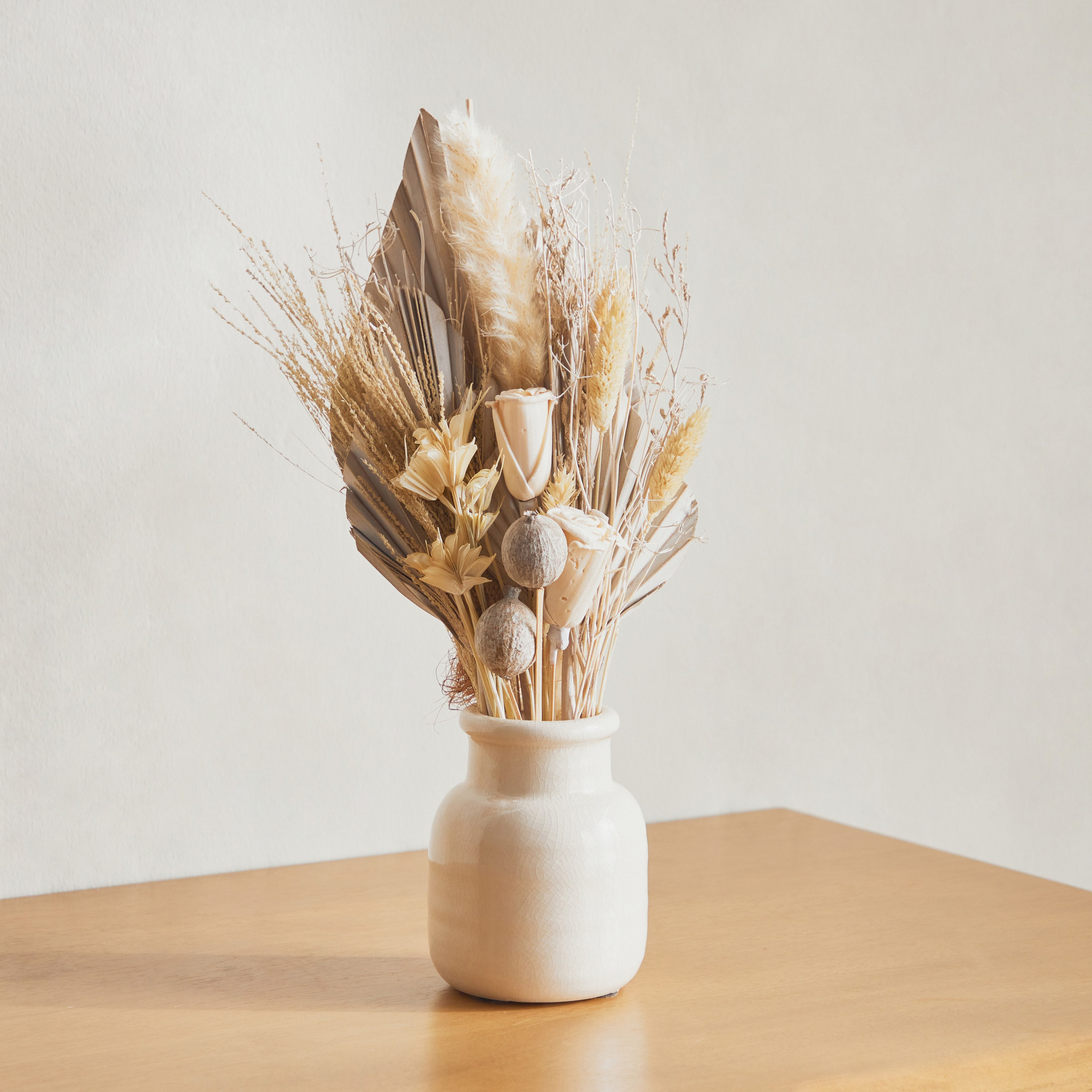 Decorative Palm Mixed Arrangement - 55 cm-household-gardenandoutdoor-artificialflowersandplants-flowers-image-1