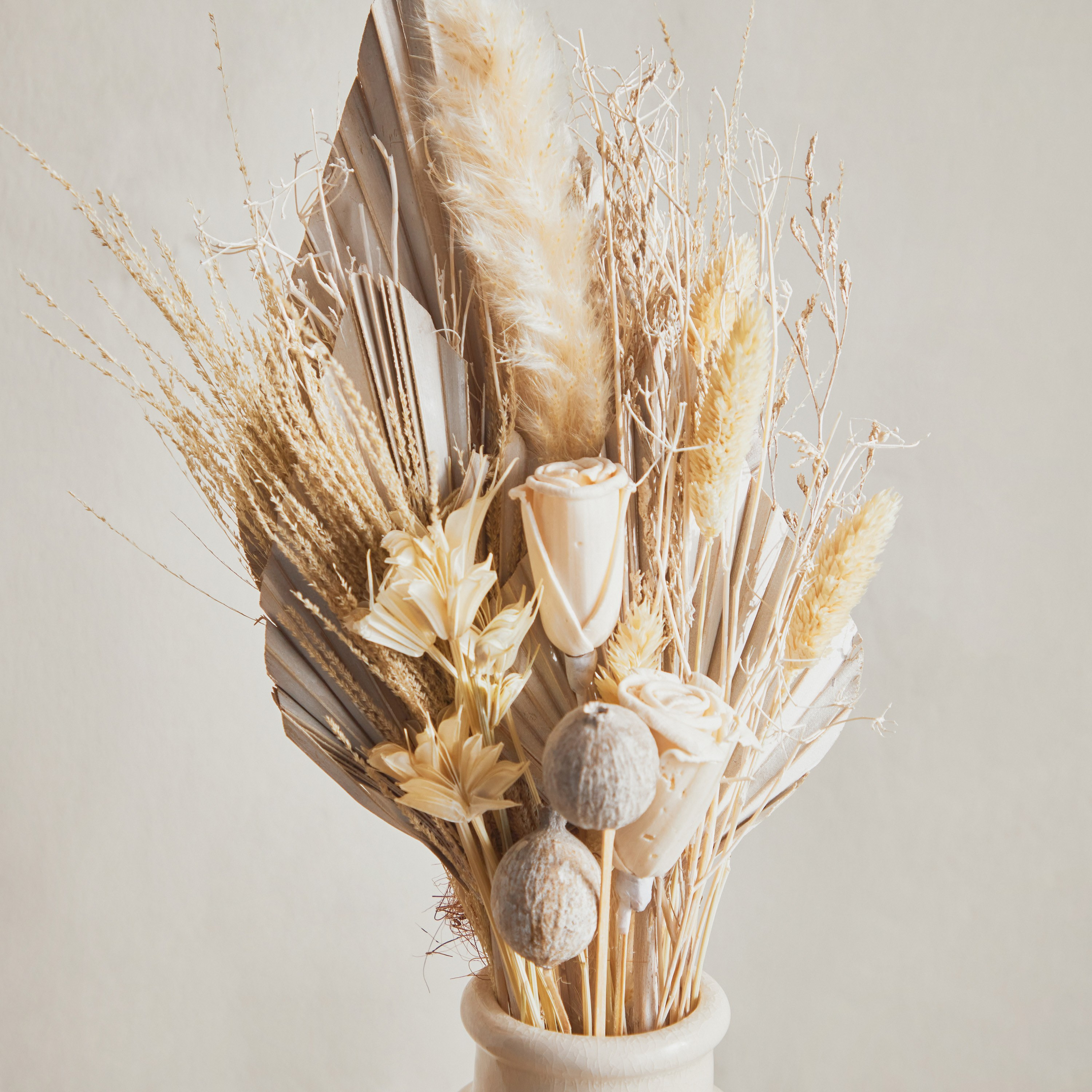 Decorative Palm Mixed Arrangement - 55 cm-household-gardenandoutdoor-artificialflowersandplants-flowers-image-2