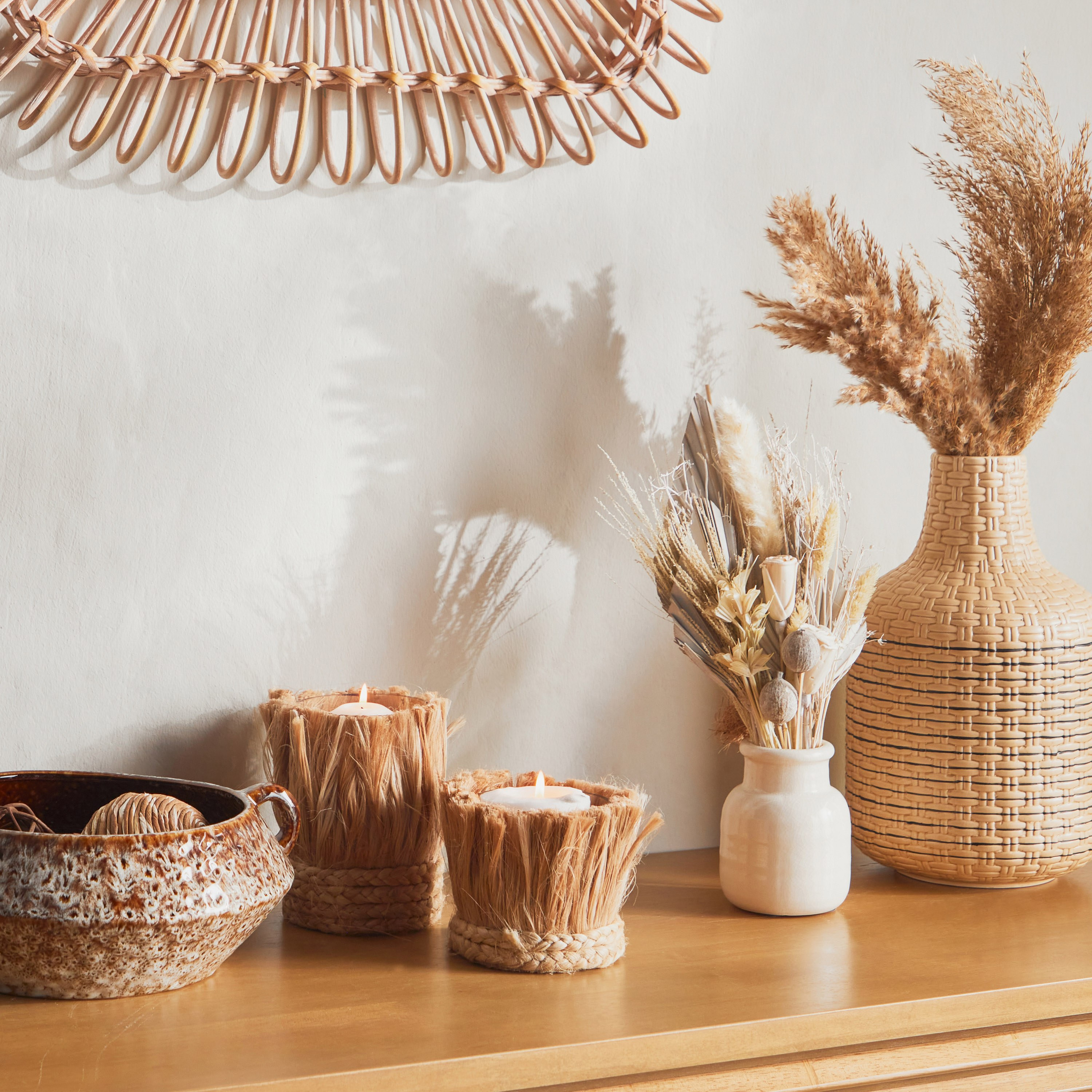 Decorative Palm Mixed Arrangement - 55 cm-household-gardenandoutdoor-artificialflowersandplants-flowers-image-3