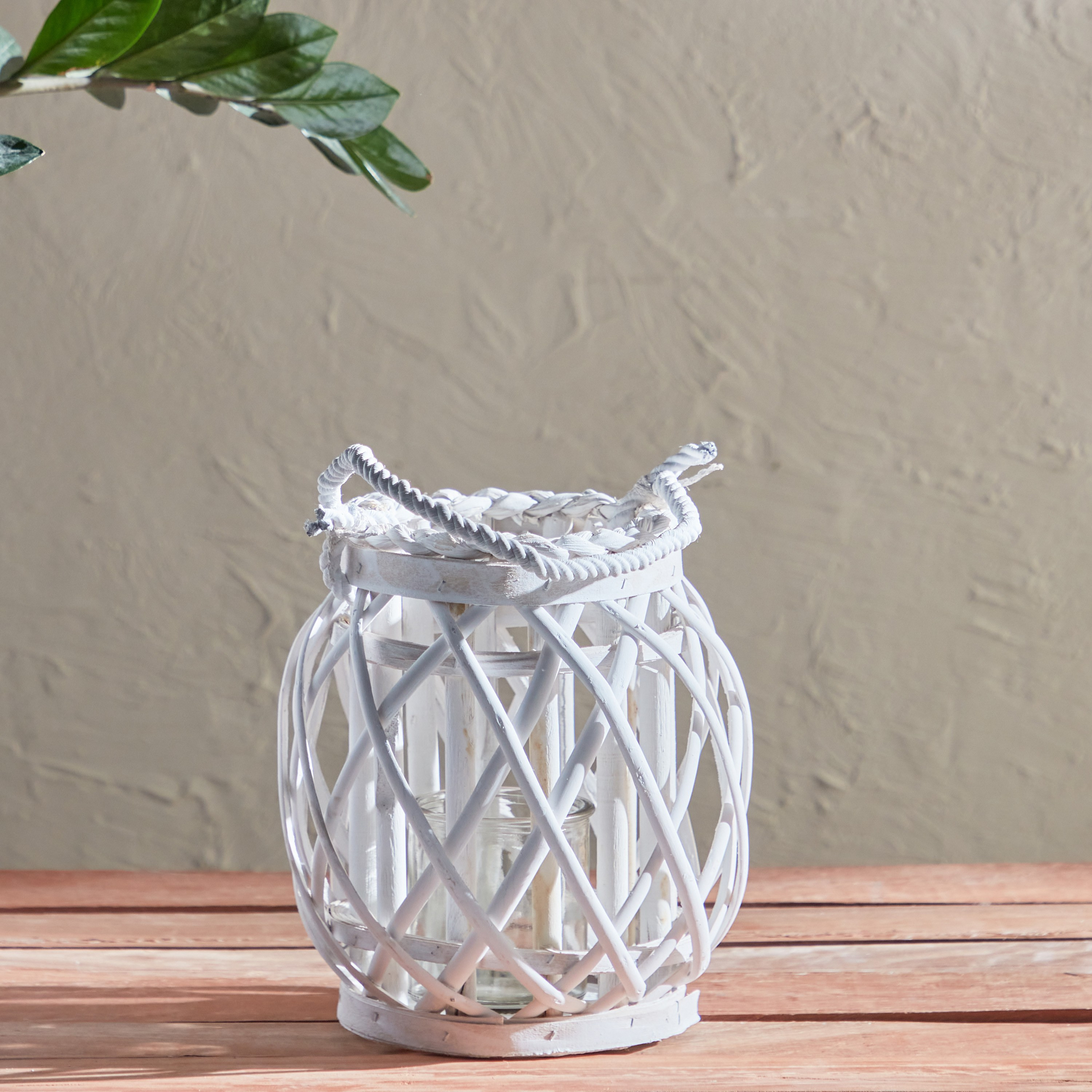 Paper and Natural Grass Outdoor Lantern - 21 cm