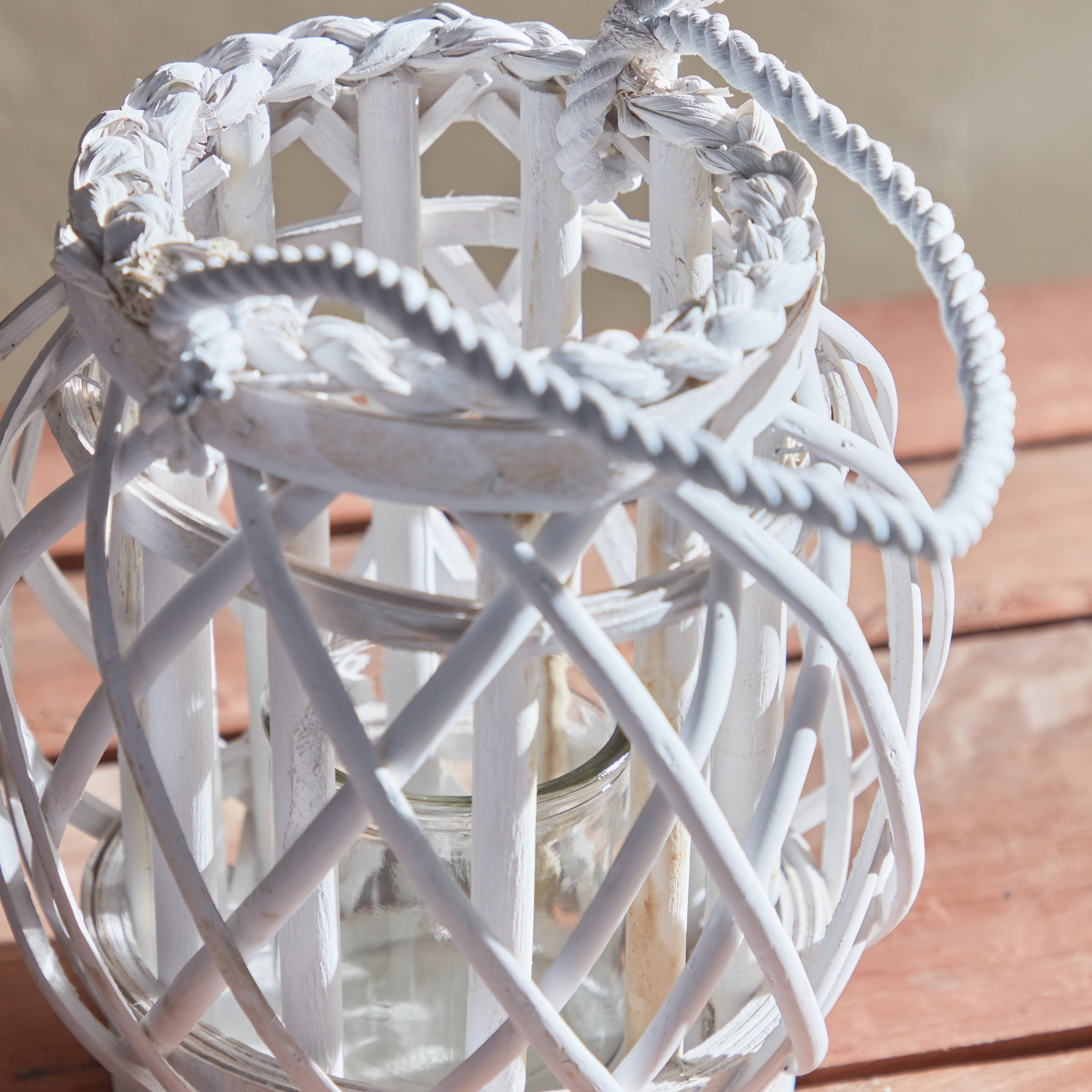 فانوس للمساحات الخارجية من العشب الطبيعي والورق - 21 سم-household-decor-candleholdersandlanterns-image-2