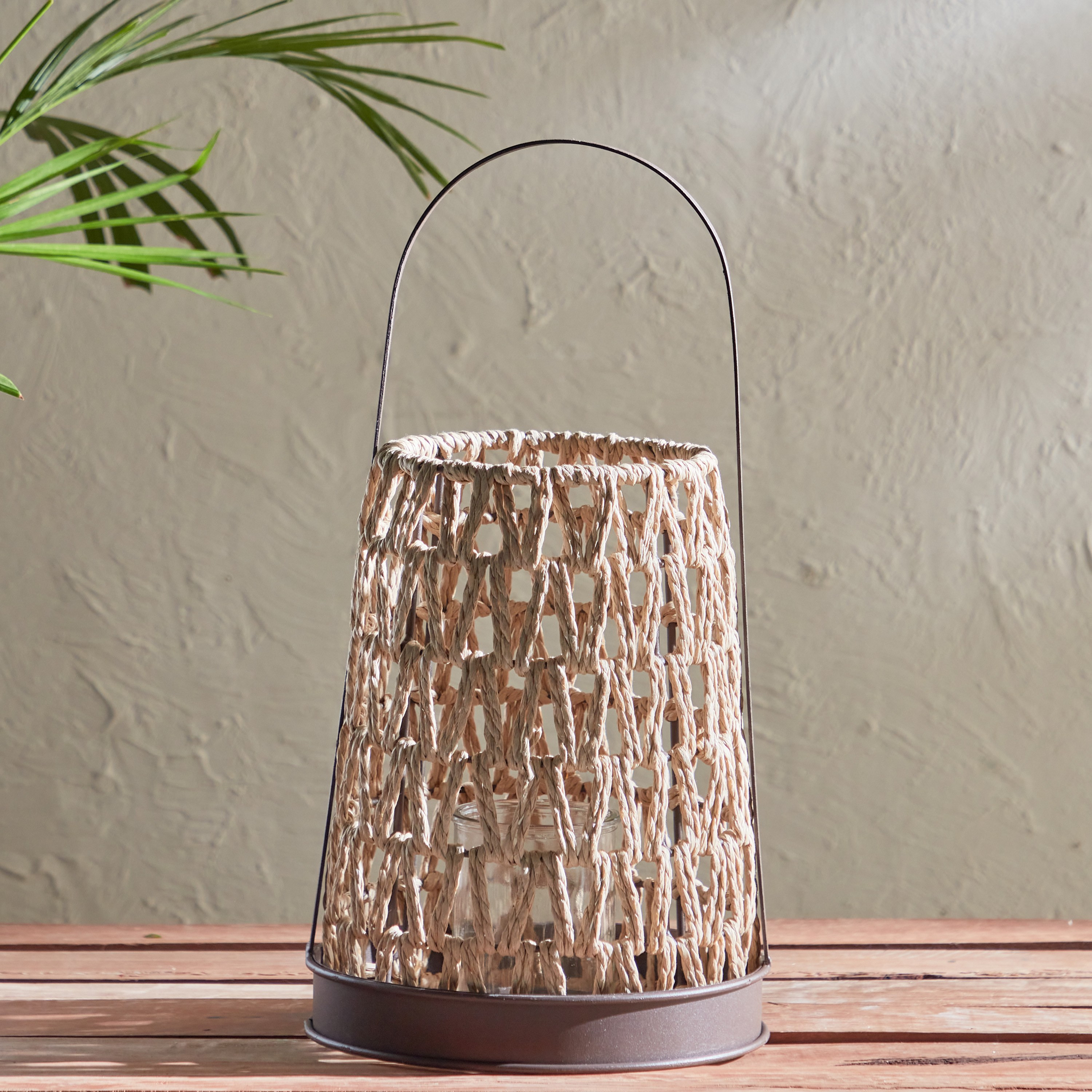 Naur Paper and Natural Grass Outdoor Lantern - 27 cm-household-gardenandoutdoor-outdoor-image-1