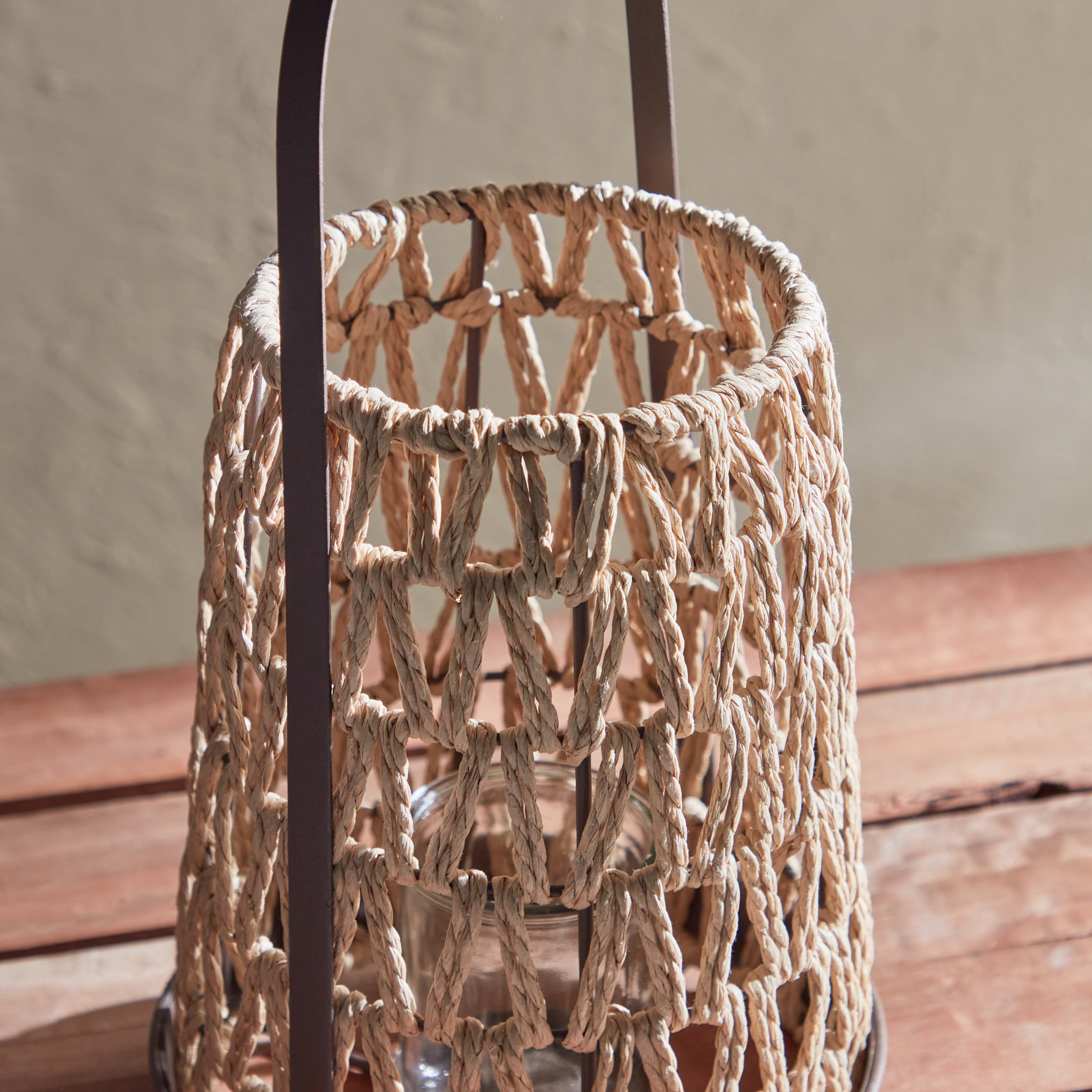 Naur Paper and Natural Grass Outdoor Lantern - 27 cm-household-gardenandoutdoor-outdoor-image-2