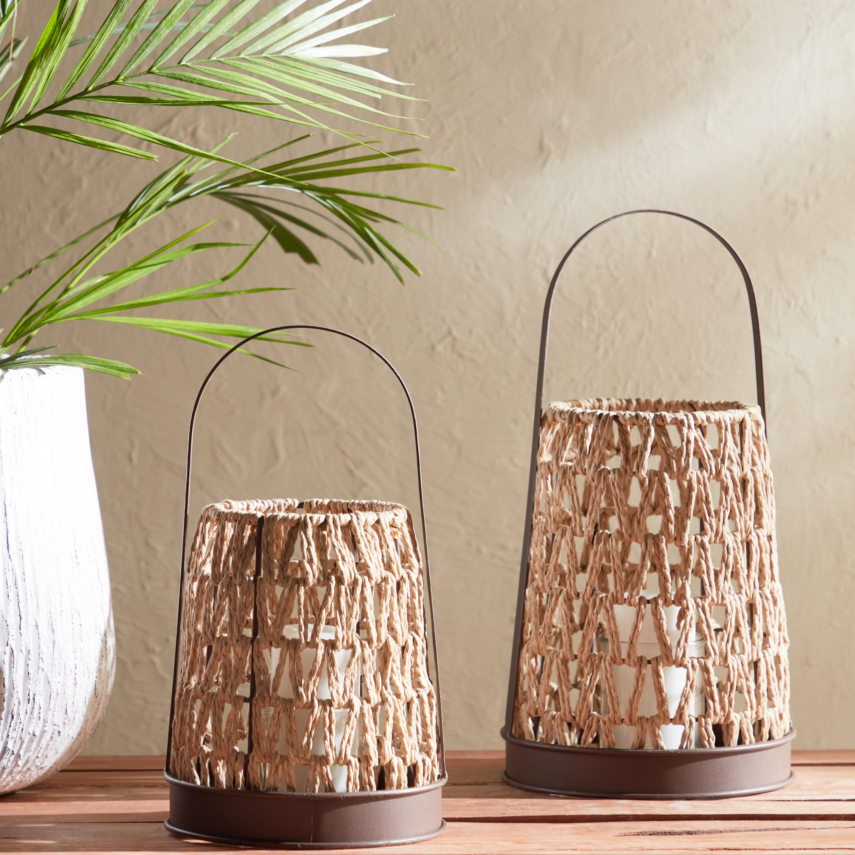 Naur Paper and Natural Grass Outdoor Lantern - 27 cm-household-gardenandoutdoor-outdoor-image-3
