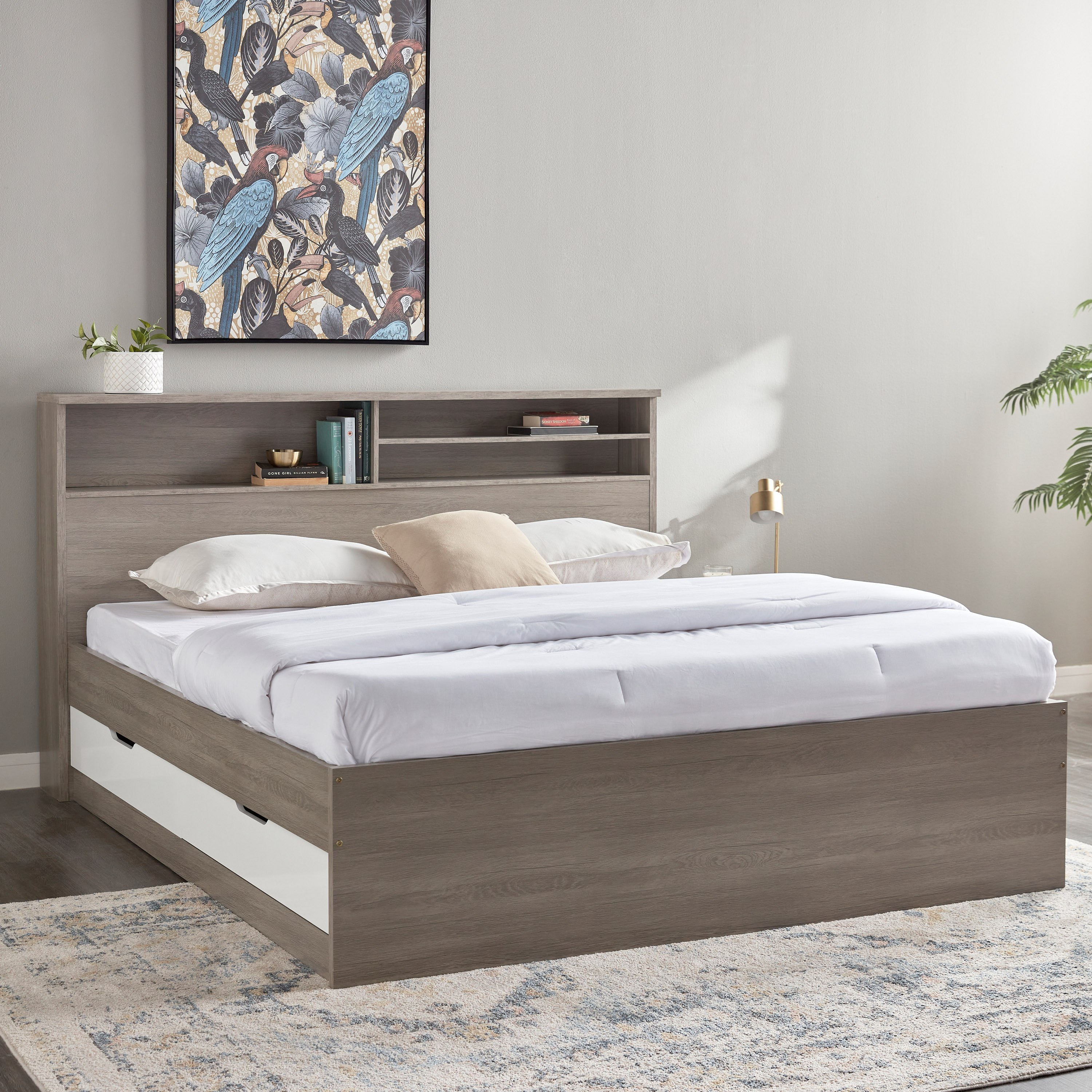 Jamie Queen Bed with Storage - 160x200 cm
