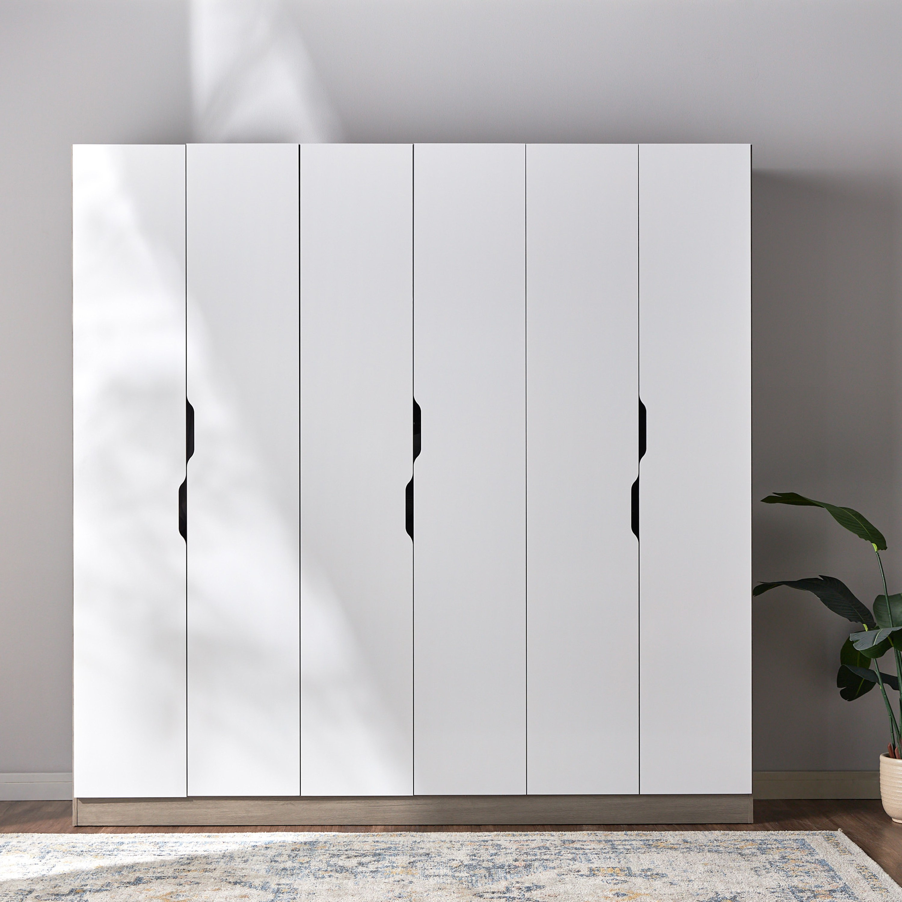 Jamie 6-Door Wardrobe with Drawers-furniture-bedroom-wardrobes-image-2