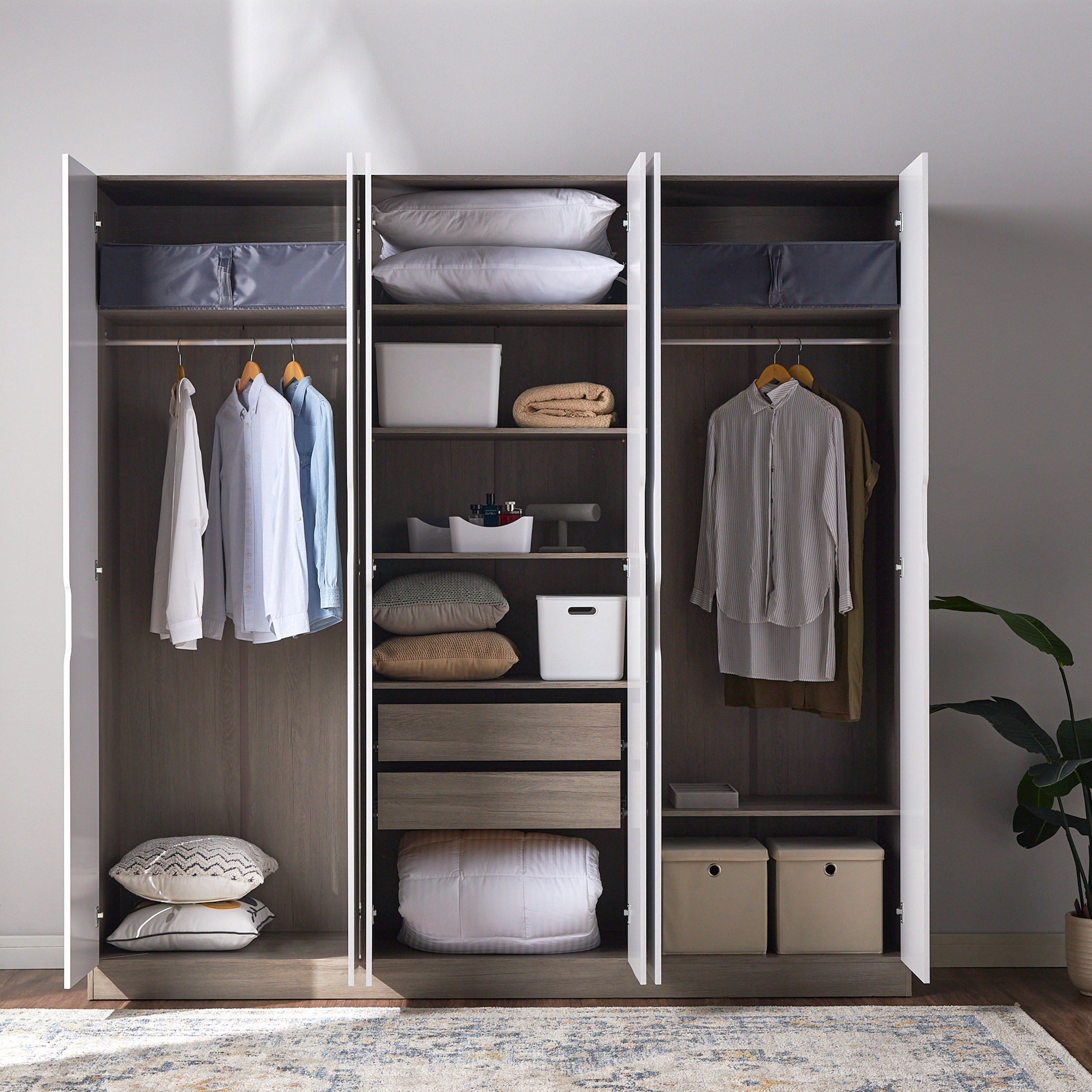 Jamie 6-Door Wardrobe with Drawers-furniture-bedroom-wardrobes-image-3