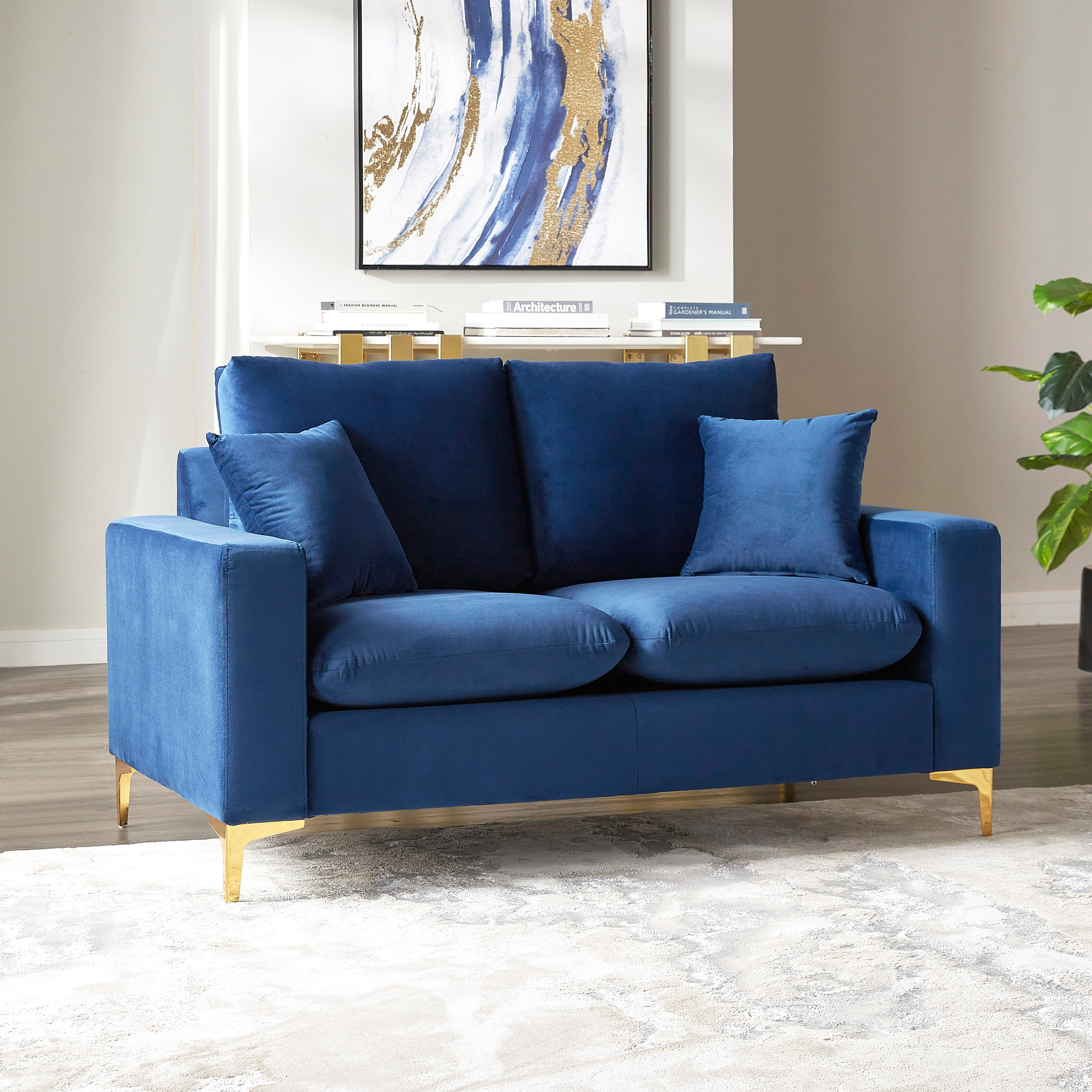 2 seater clearance sofa blue