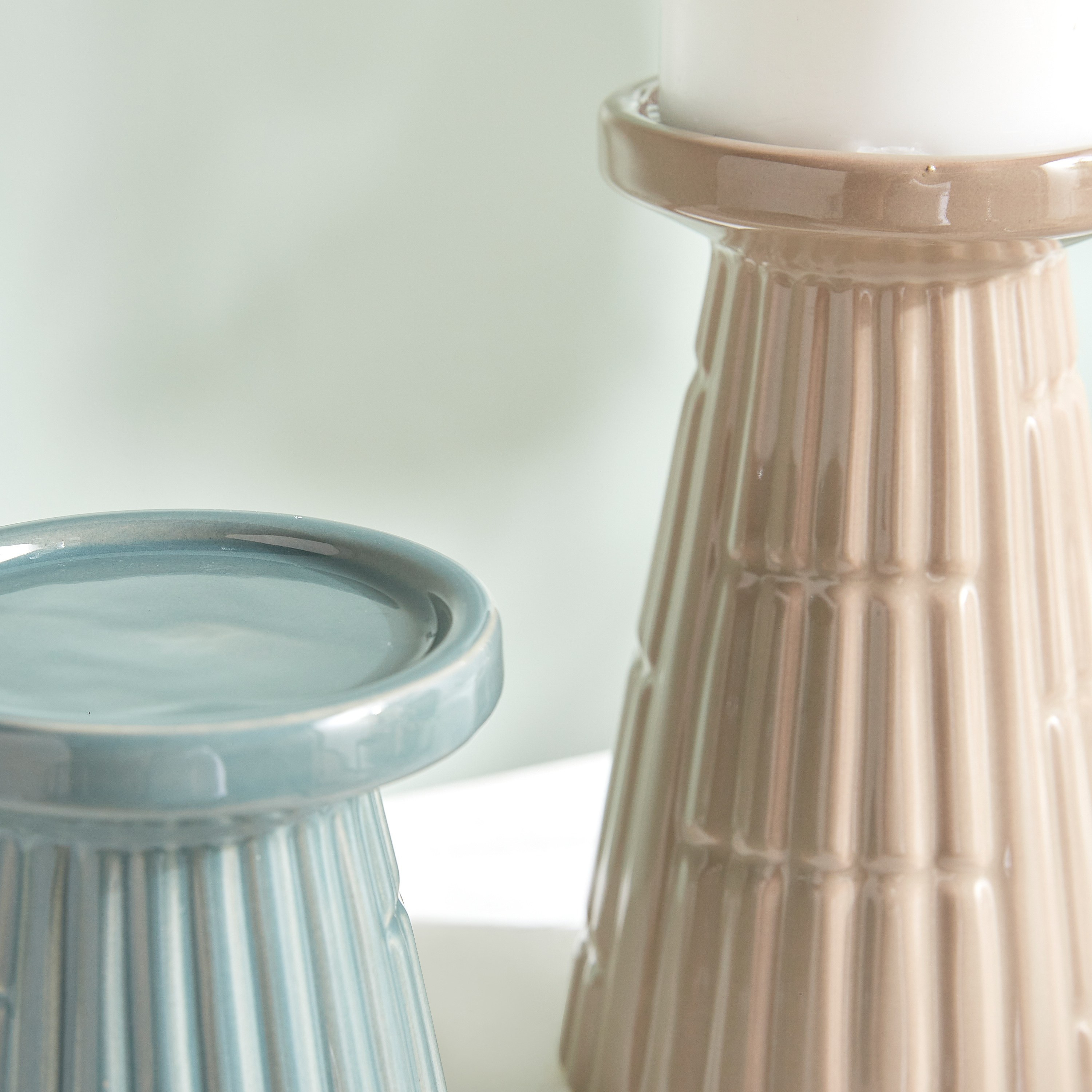 Cosy Intelligence Bridget Ceramic Pillar Candleholder-household-decor-candleholdersandlanterns-image-2