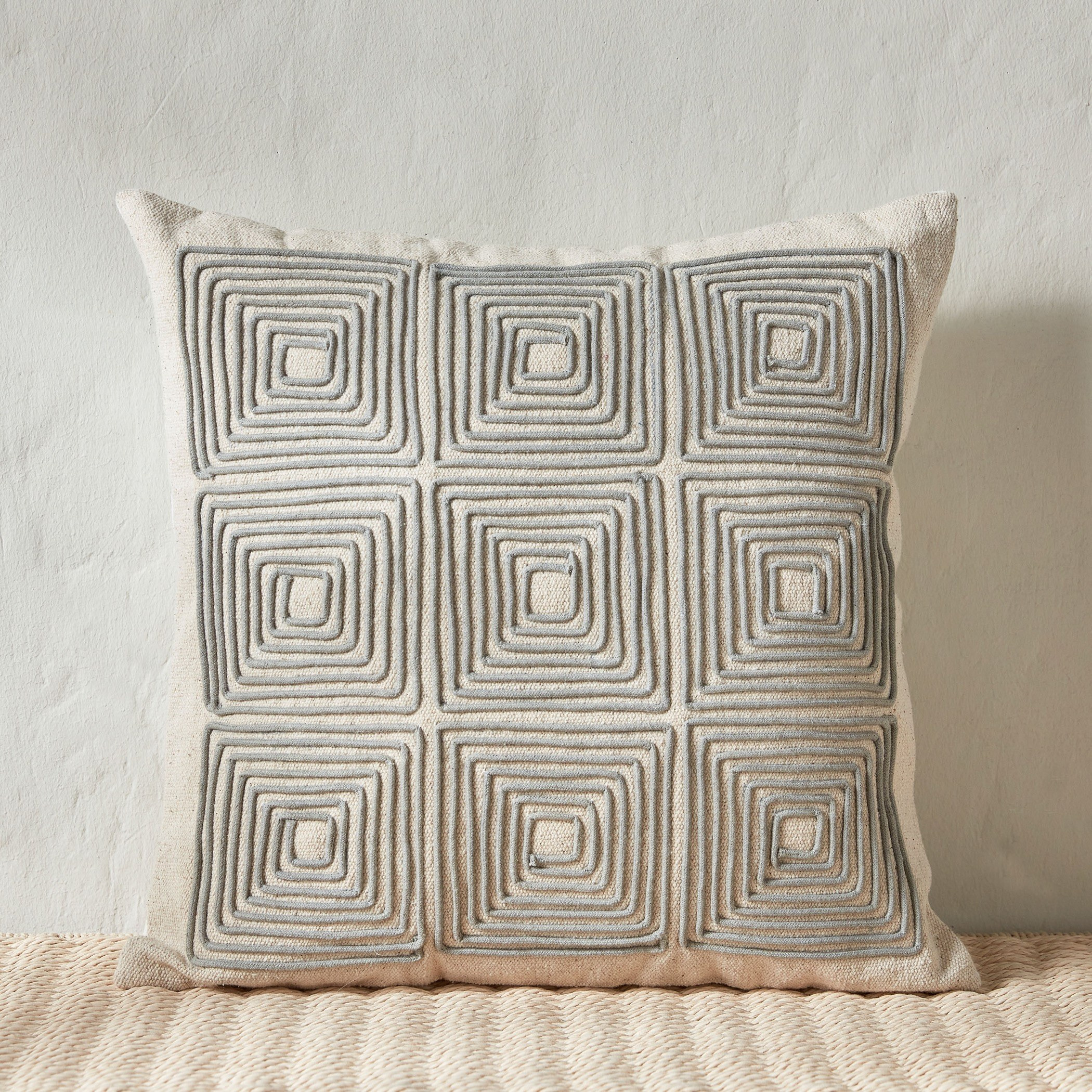 Block Swirl Filled Cushion - 45x45 cm-household-cushionsandthrows-filledcushions-decorativecushions-image-1