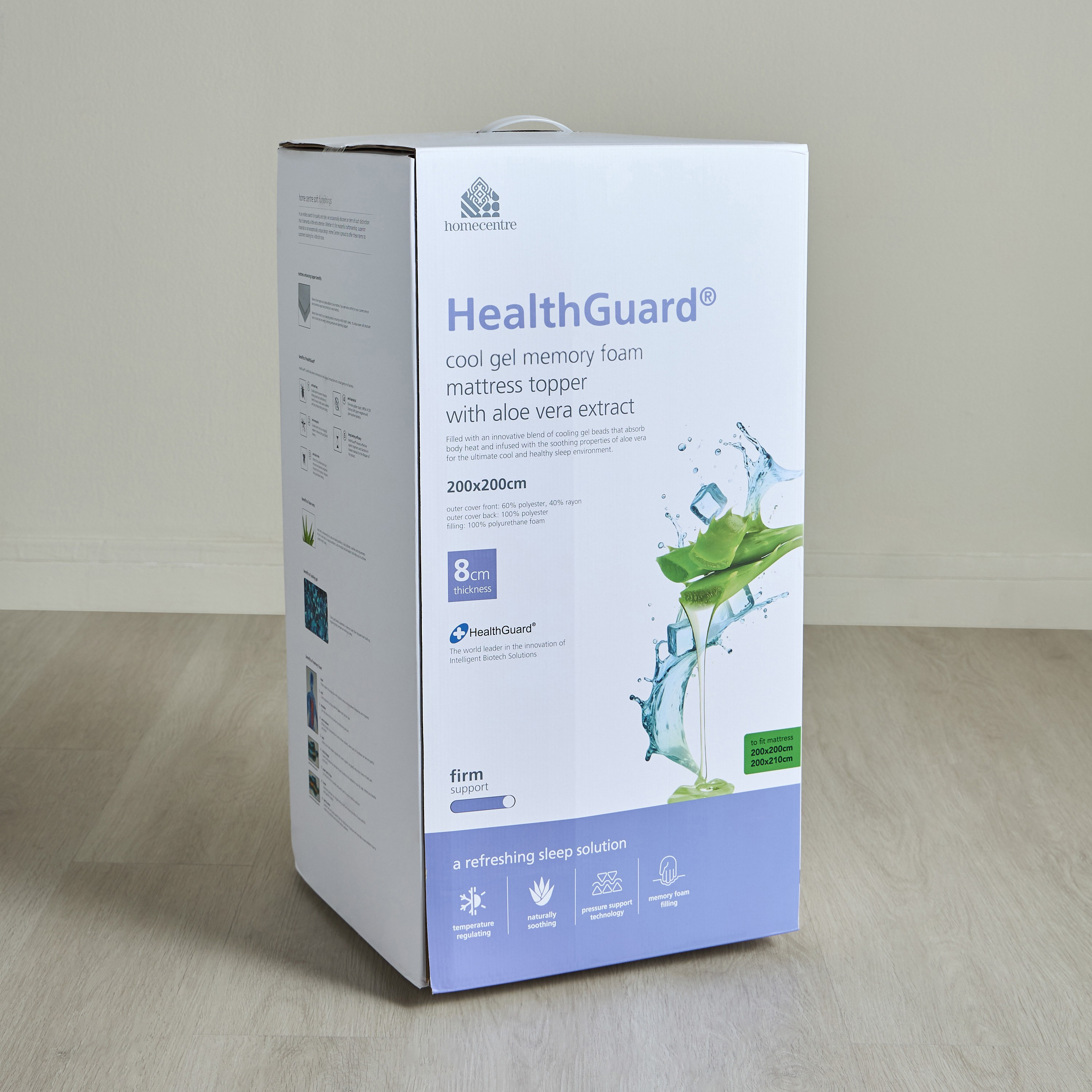 Healthguard Super King Memory Foam Mattress Topper - 200x200x8 cm-household-bedding-mattresstoppersandprotectors-mattresstoppers-image-6