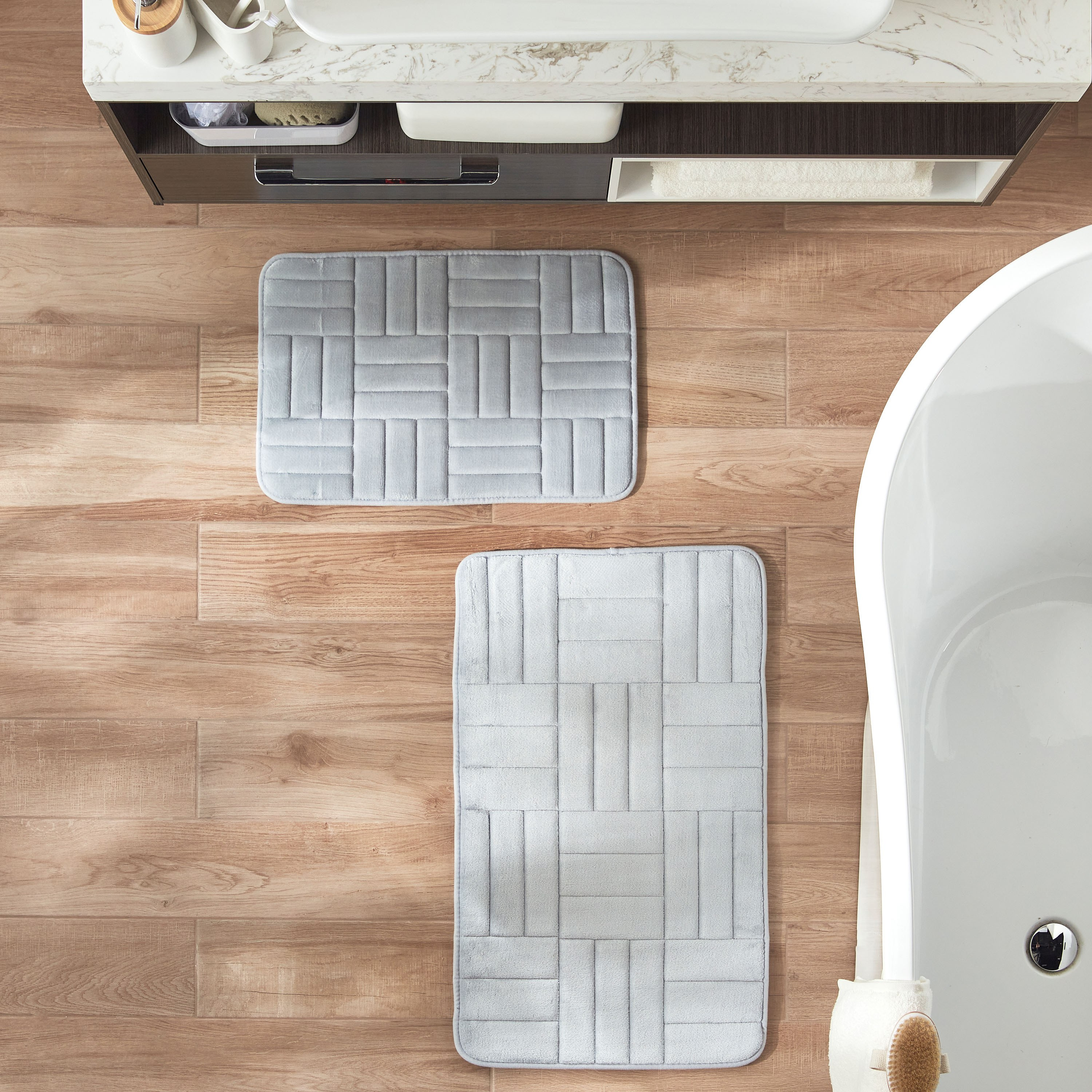 Stripe Bath Mat - Set of 2-household-bathandlaundry-bathlinen-bathmatsandtubmats-image-1