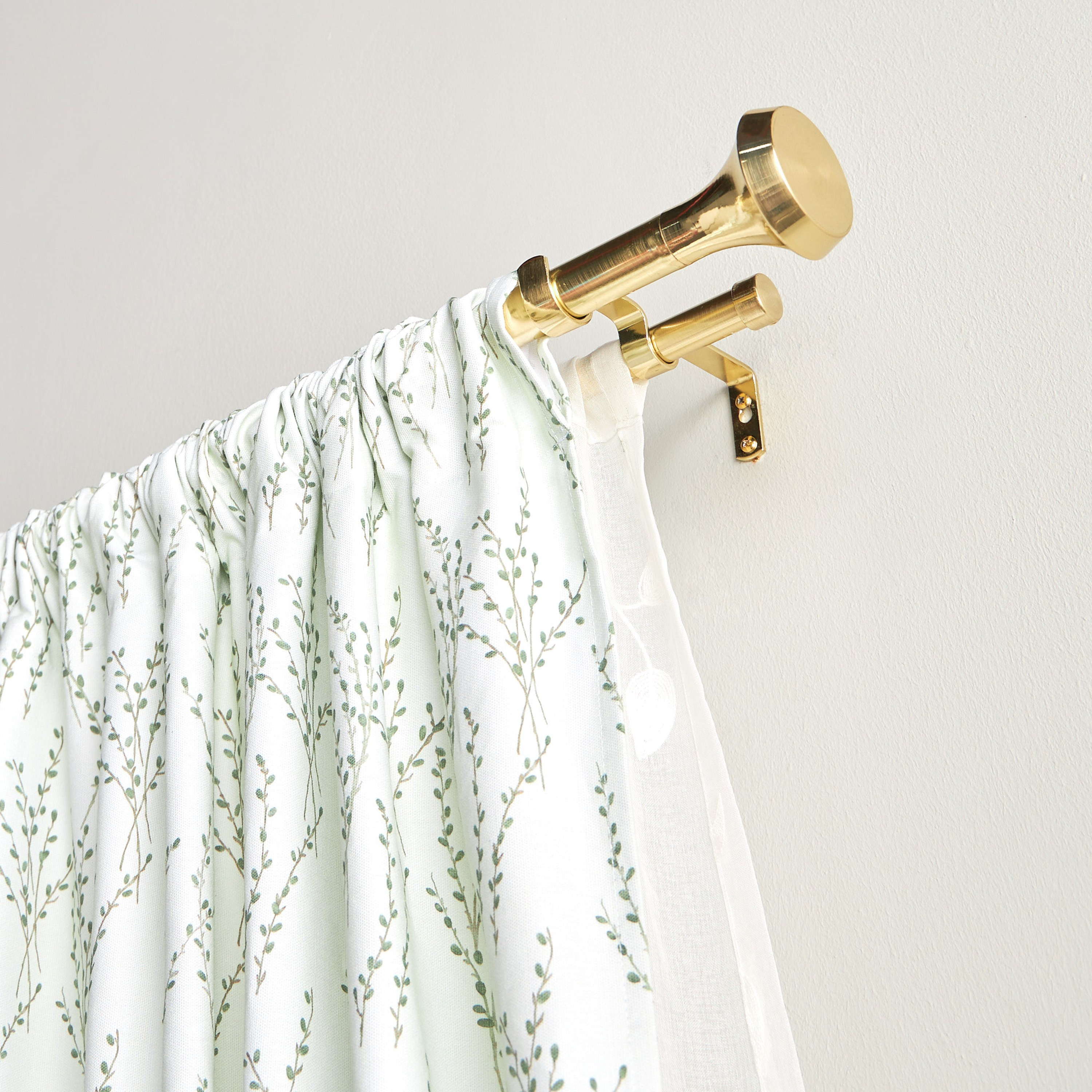 Extendable Double Extendable Curtain Rod - 122-210 cm-household-windows-curtainrodsandaccessories-curtainrods-image-1