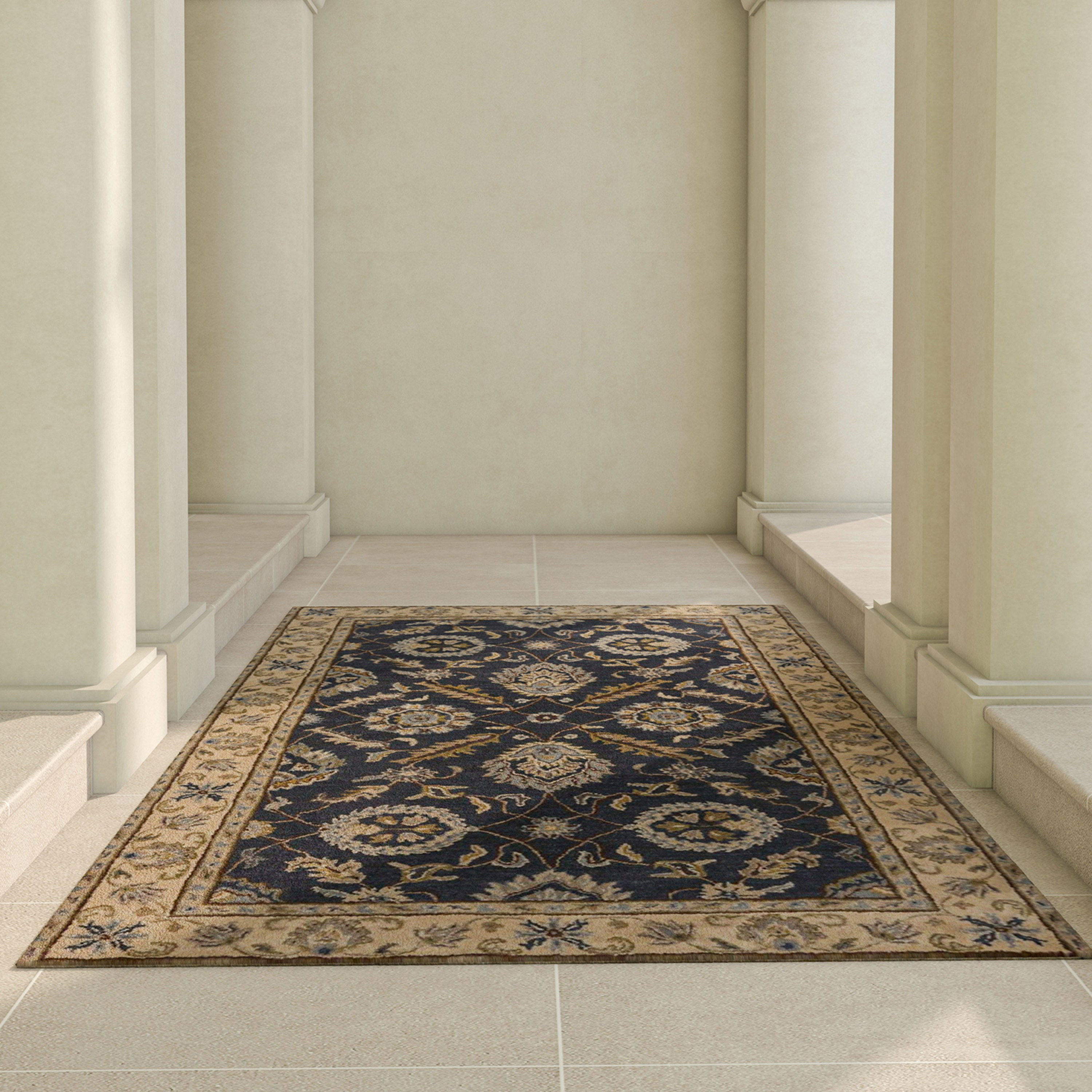 heritage modern rug carpet - 120×180cm モダン カーペット 柄