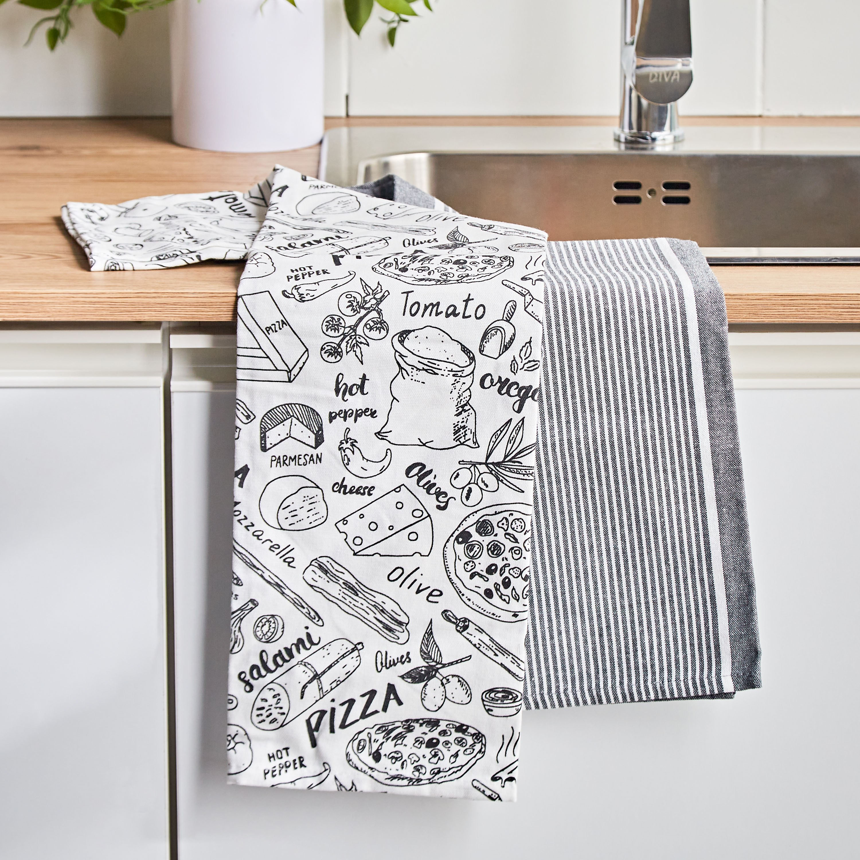 Pizzeria 2-Piece Kitchen Towel Set - 50x70 cm