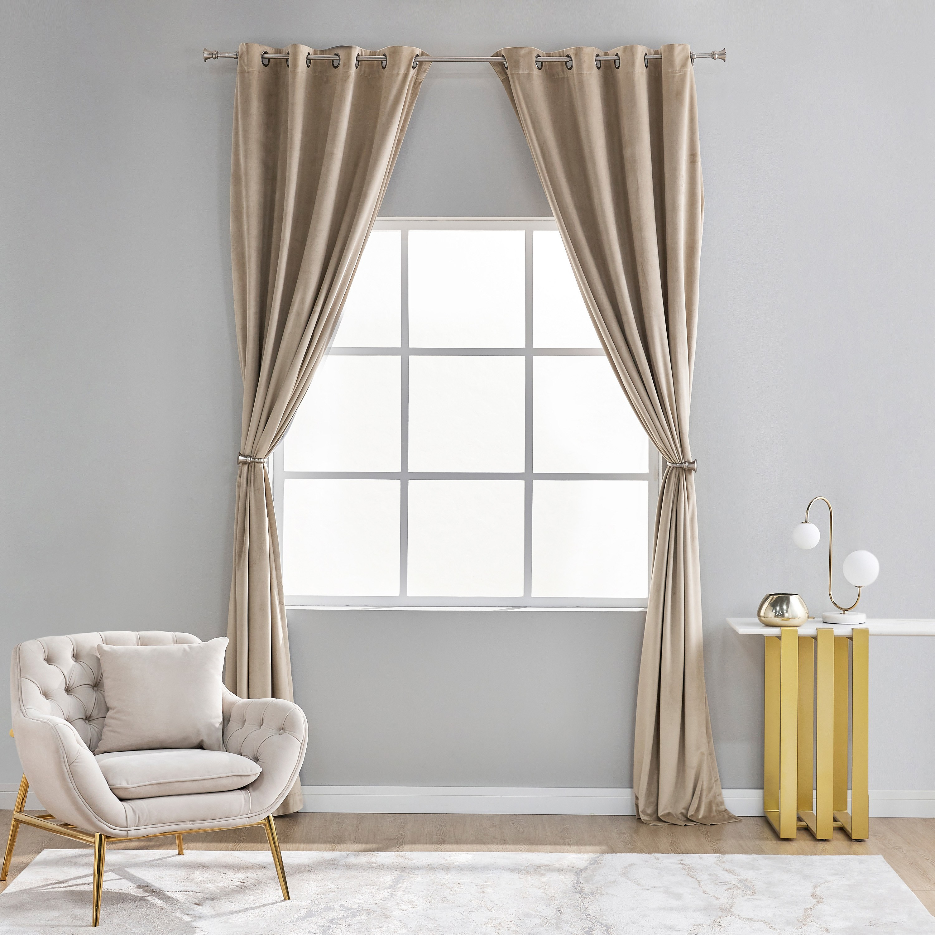 طقم ستائر قطعتين - سمارة- 135x300 سم-household-windows-curtains-image-5