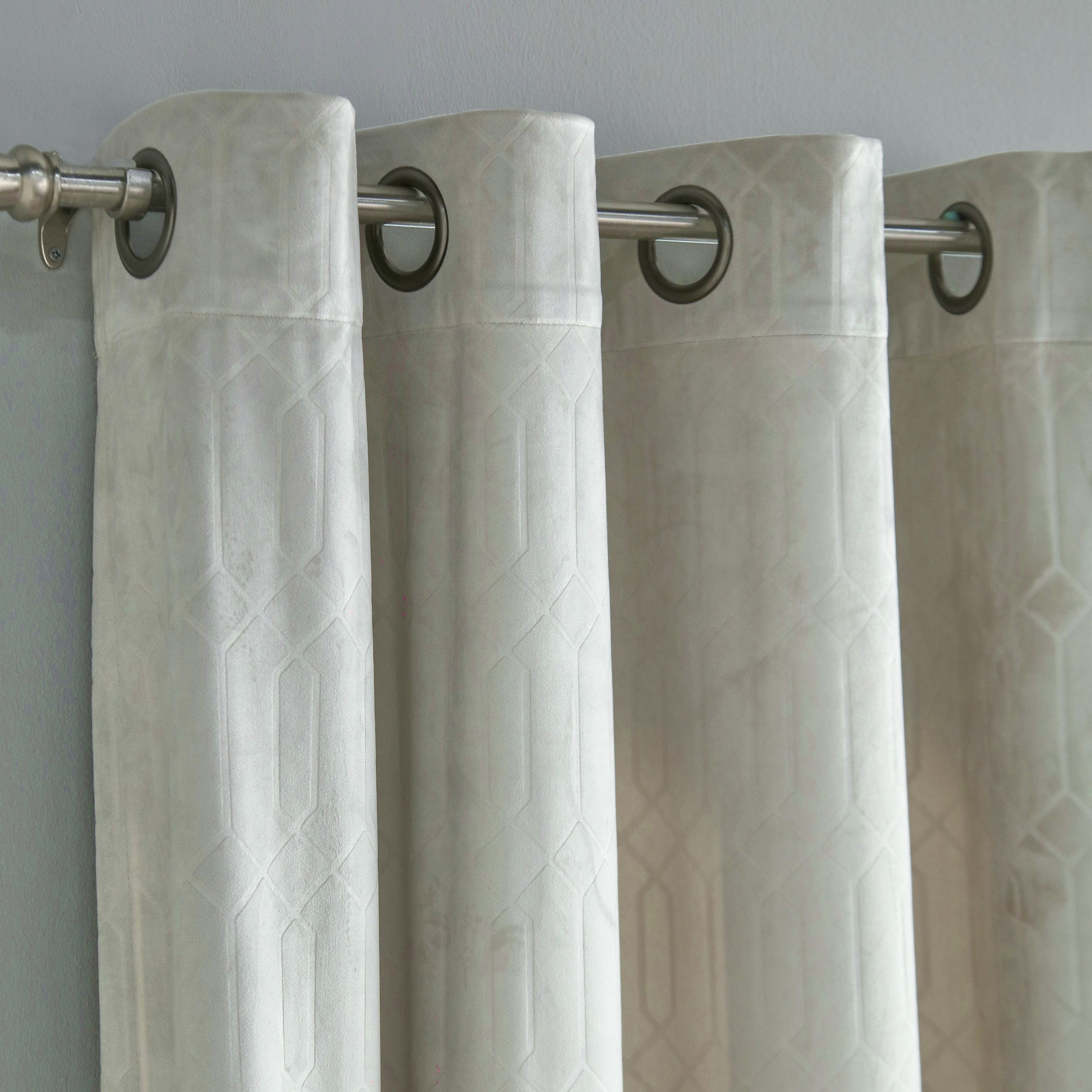 Ash 2-Piece Embossed Blackout Curtain Set - 135x240 cm-household-windows-curtains-image-2