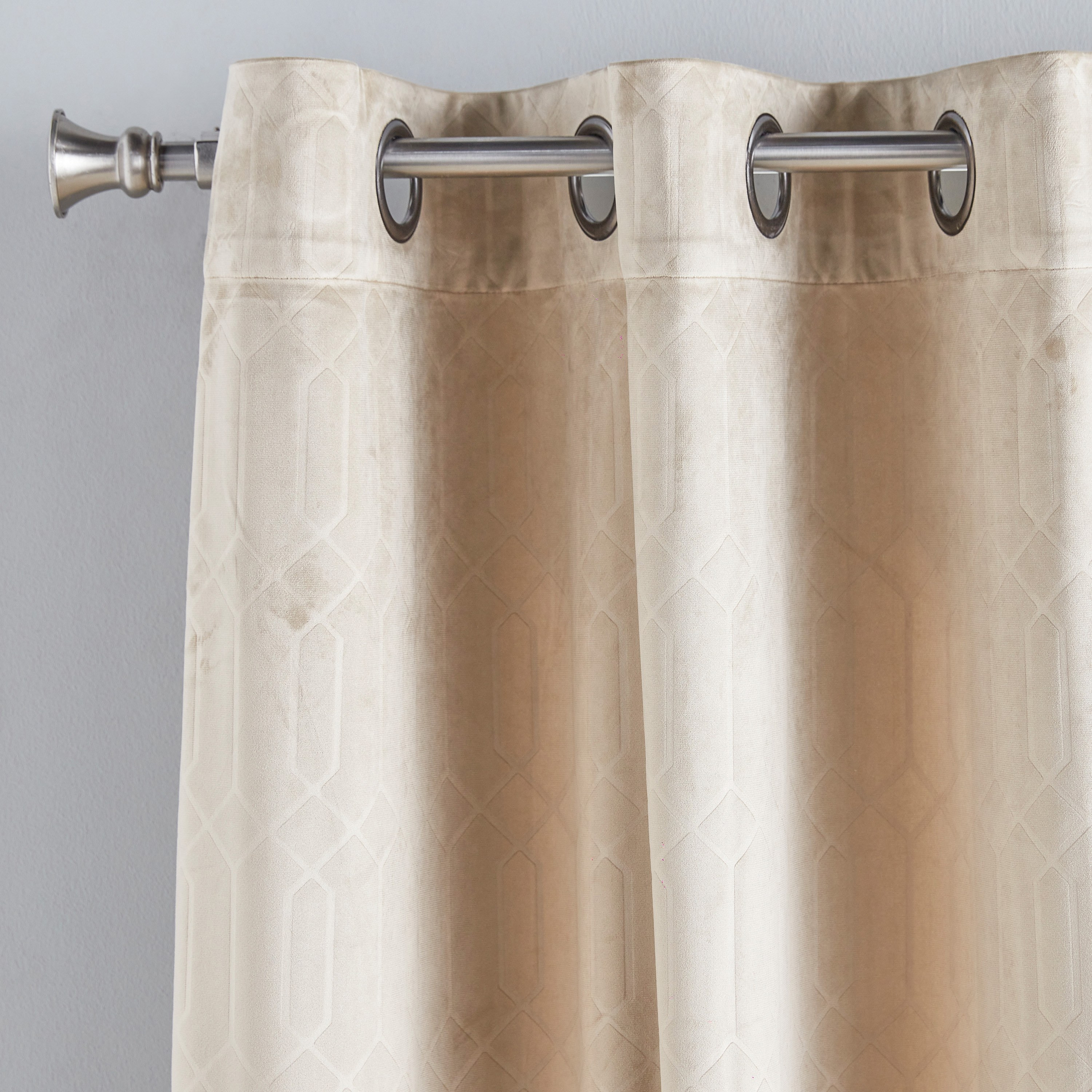 Ash 2-Piece Embossed Blackout Curtain Set - 135x240 cm-household-windows-curtains-image-2