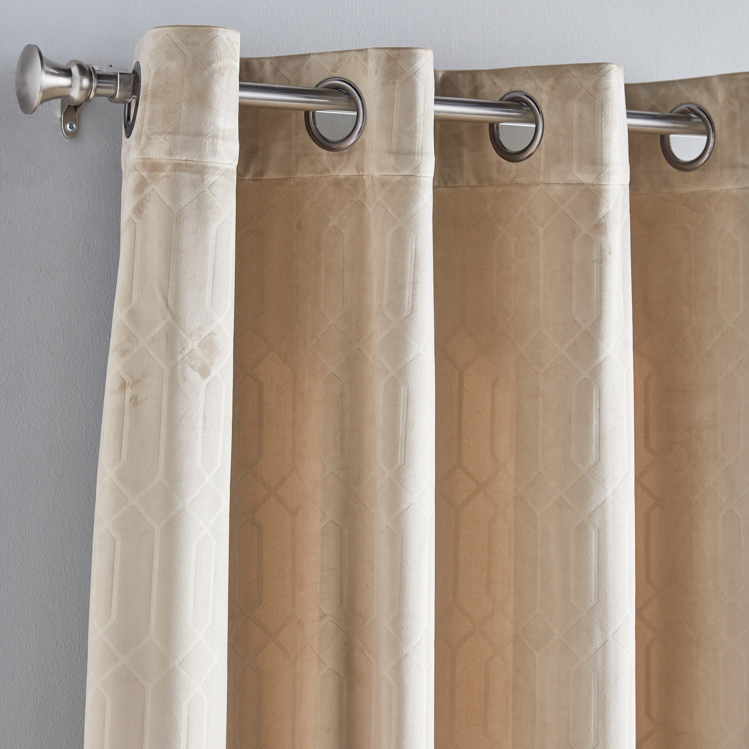 Ash 2-Piece Embossed Blackout Curtain Set - 135x240 cm-household-windows-curtains-image-3