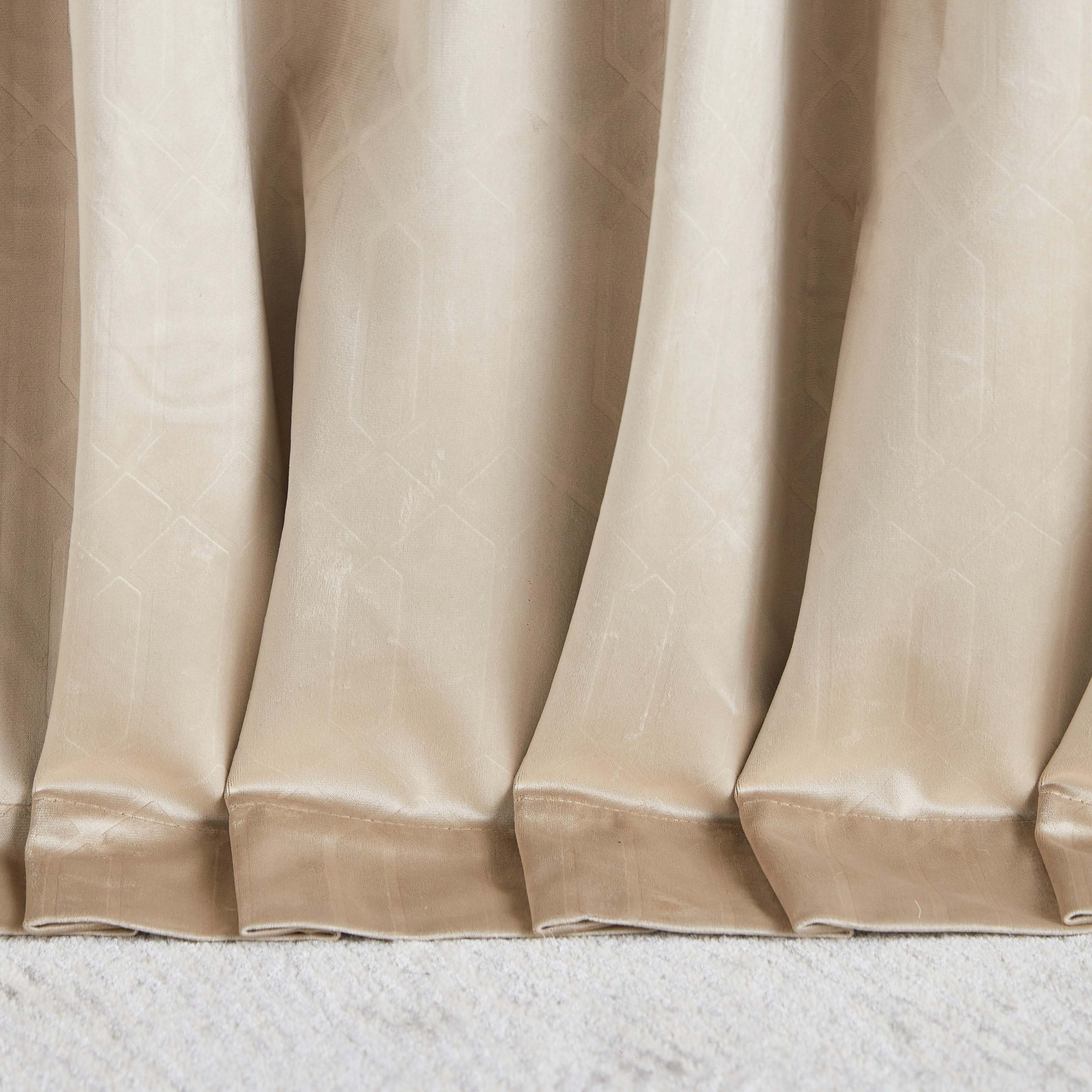 Ash 2-Piece Embossed Blackout Curtain Set - 135x240 cm-household-windows-curtains-image-4