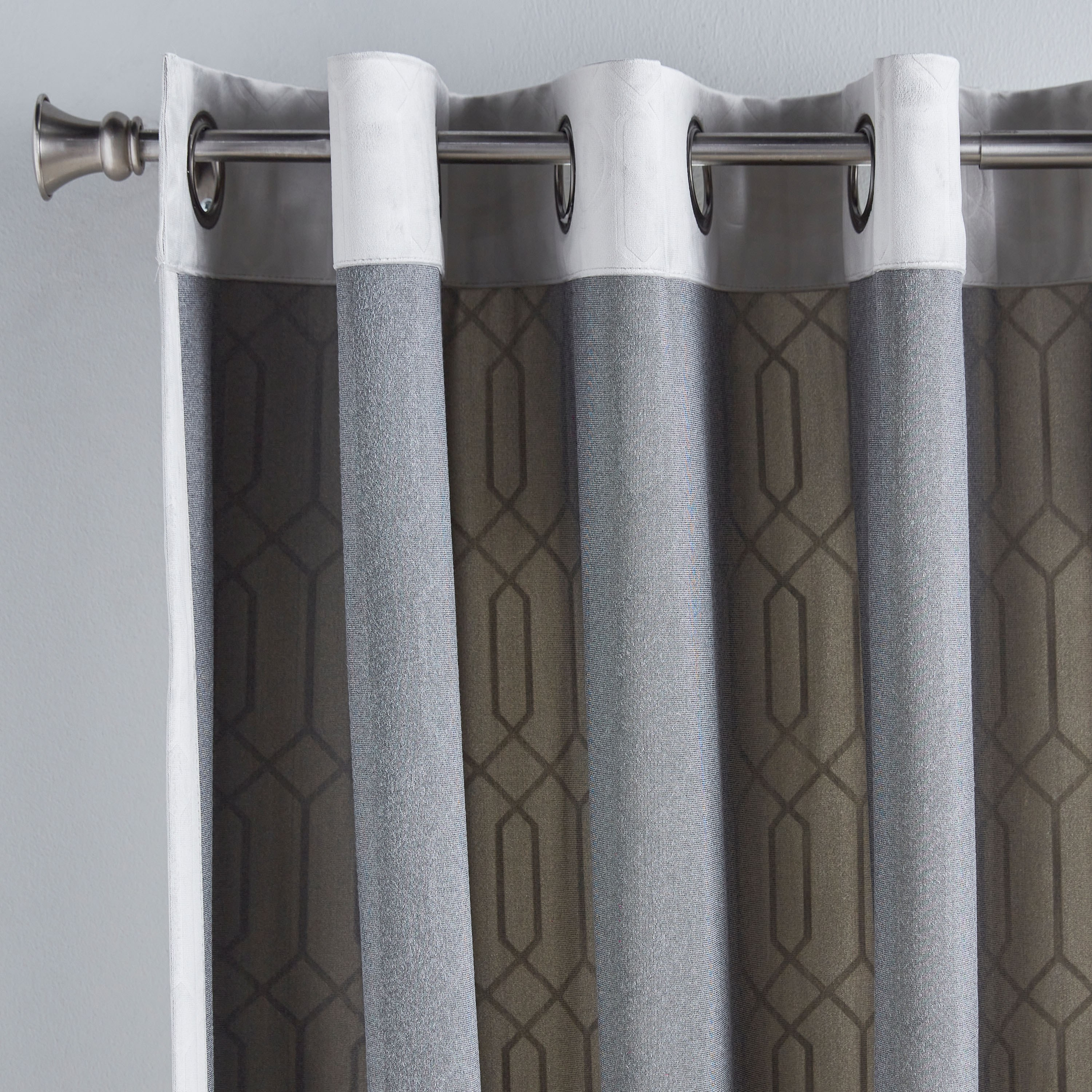Ash 2-Piece Embossed Blackout Curtain Set - 135x240 cm-household-windows-curtains-image-5