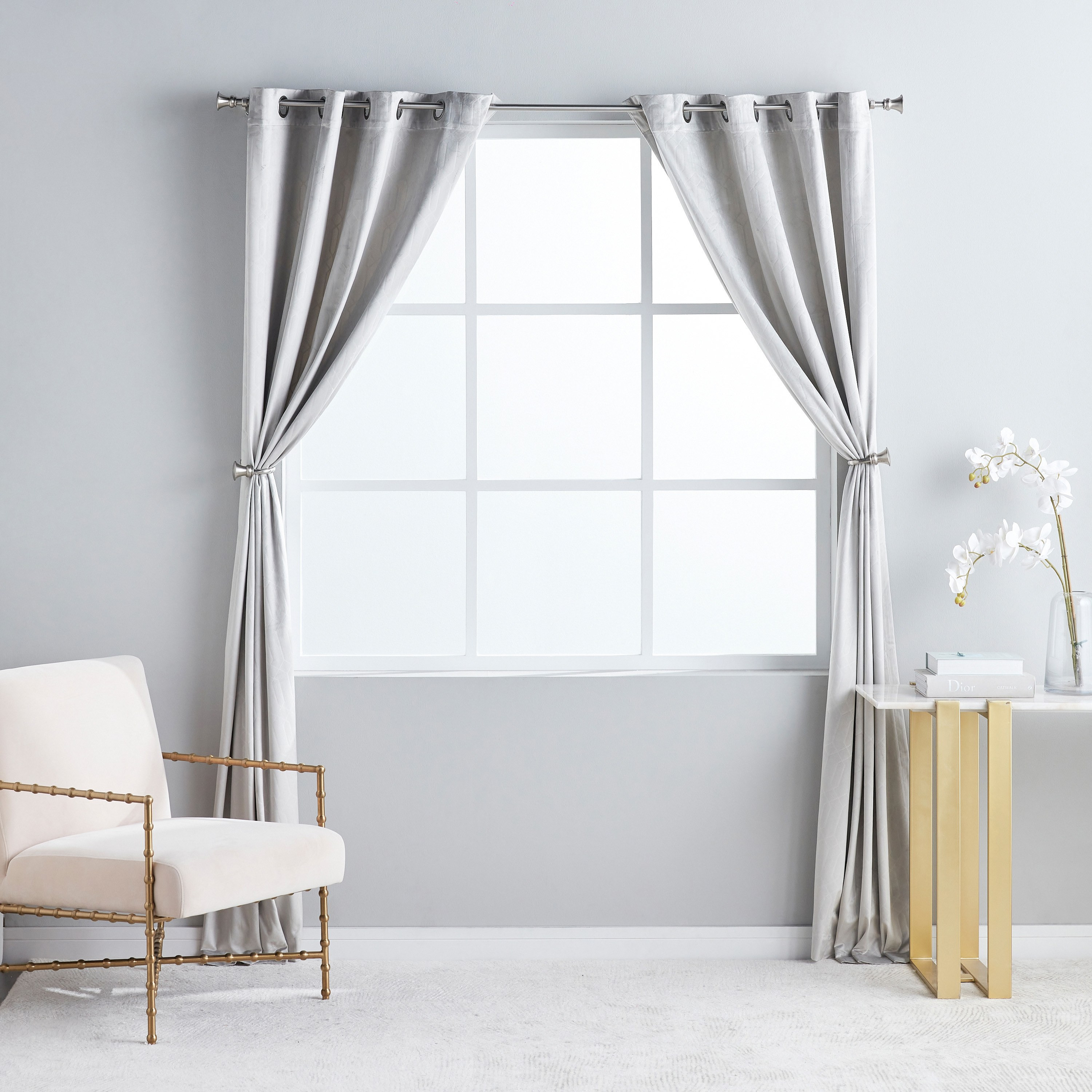 Ash 2-Piece Embossed Blackout Curtain Set - 135x240 cm-household-windows-curtains-image-6