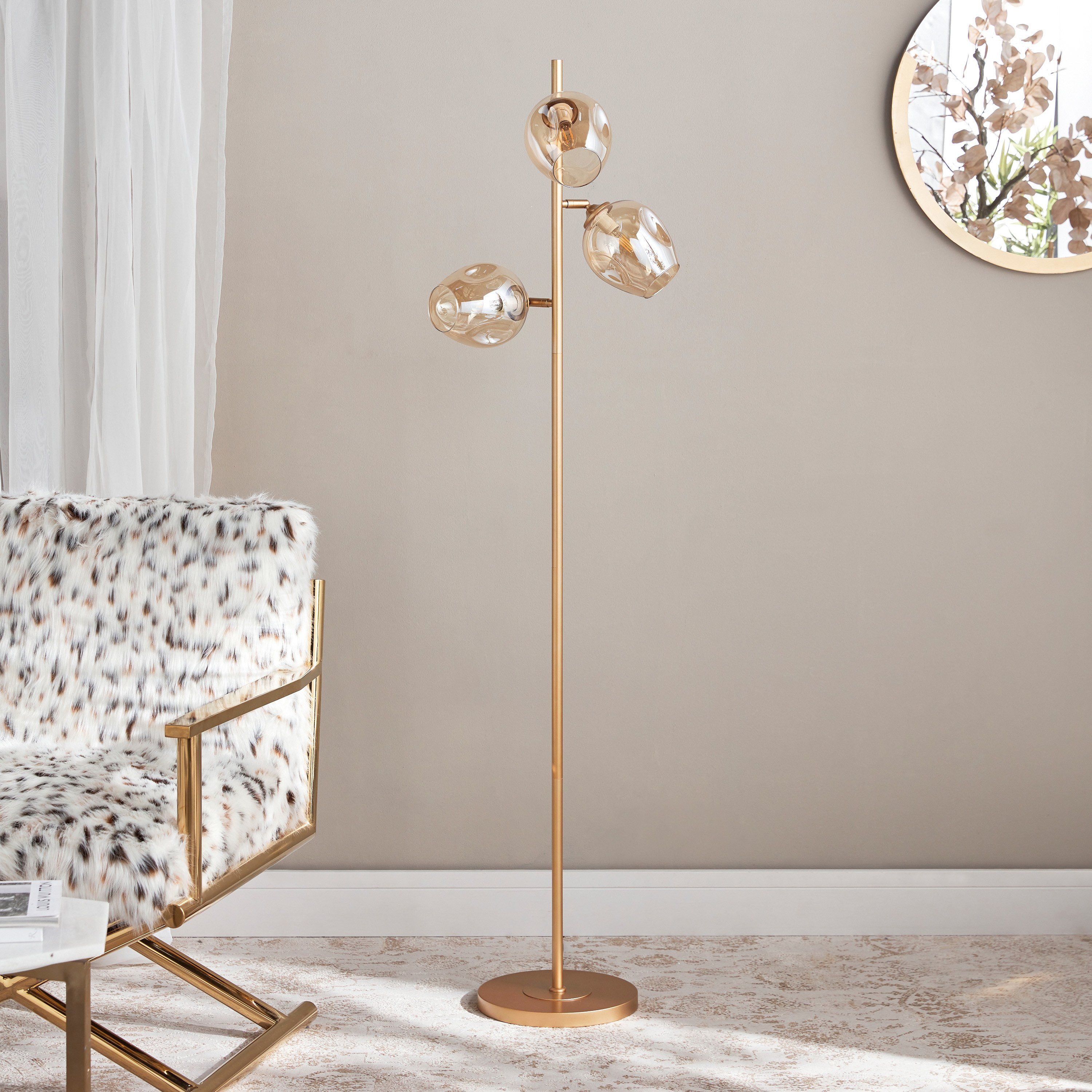 Floor lamp online with glass shade